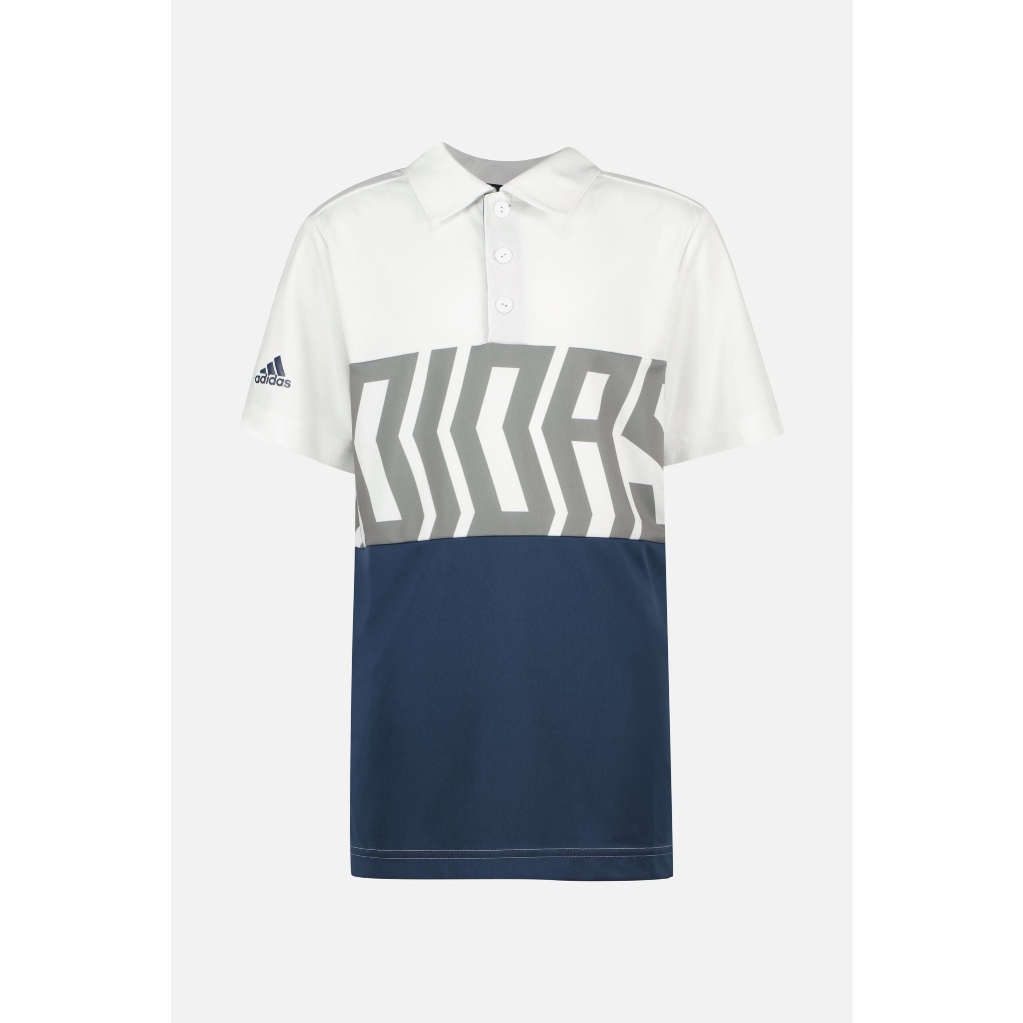 Adidas B Print Color Blocking SS Polo Weiß Herren