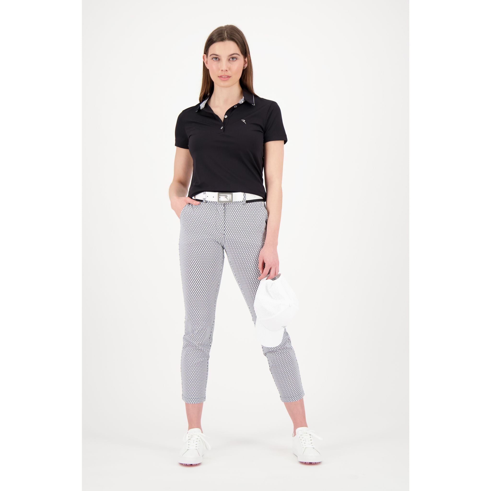 Chervo W Stellato 7/8 Hose Schwarz/Weiß Damen