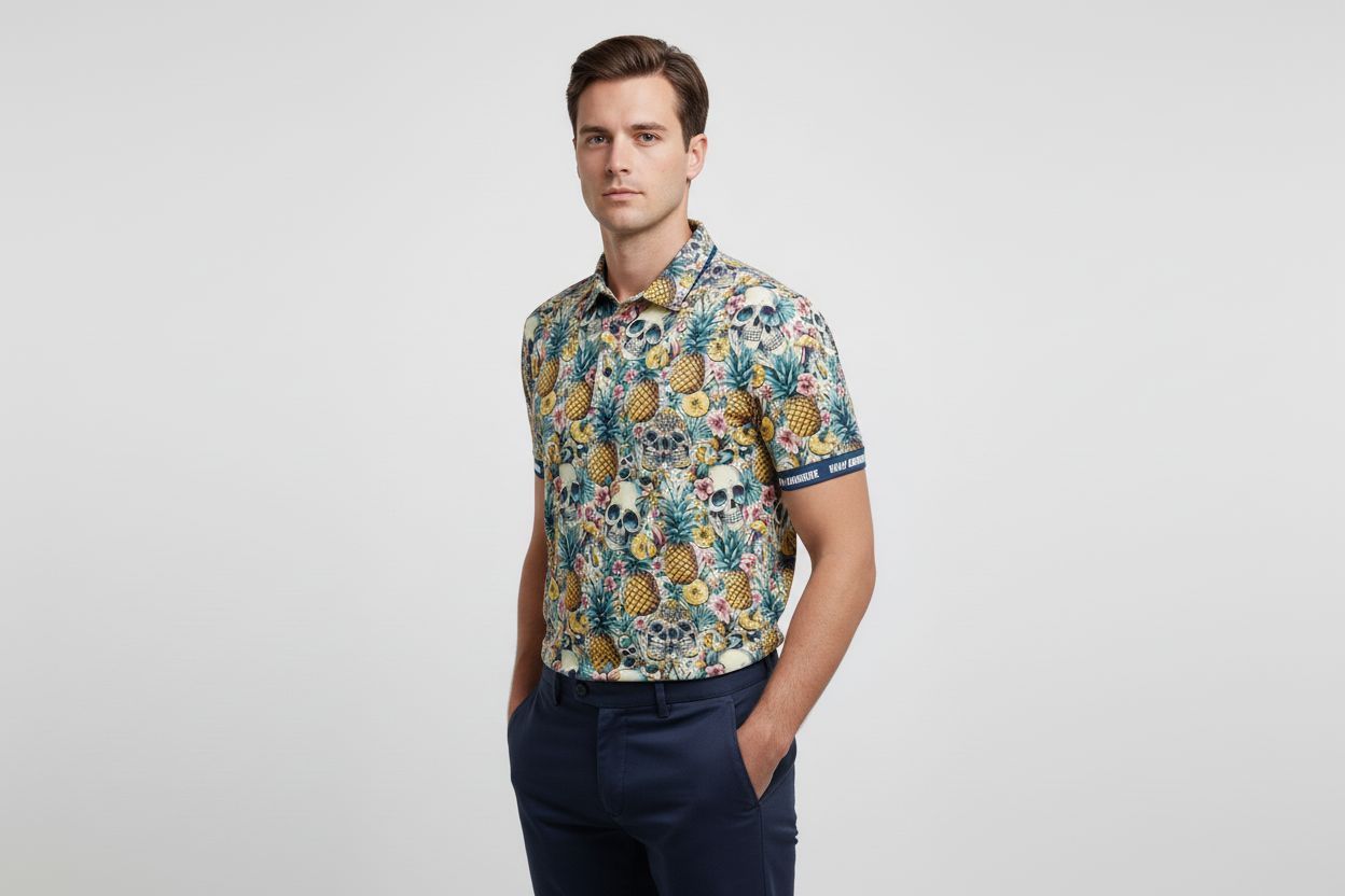 Golf Rowdies Ananas Polo Herren