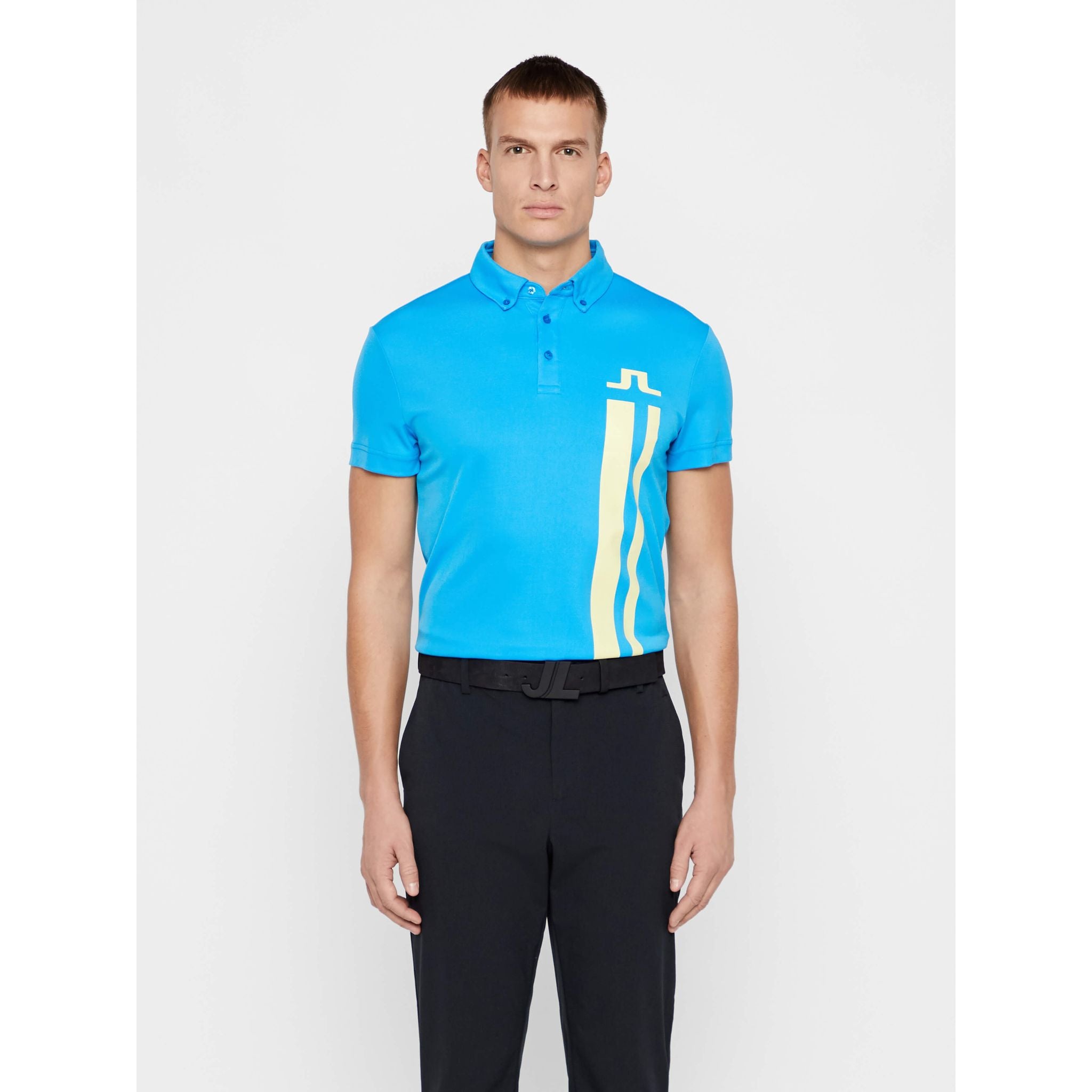 J. Lindeberg M Zeke Reg Fit-Lux Piquet Polo True Blue Herren