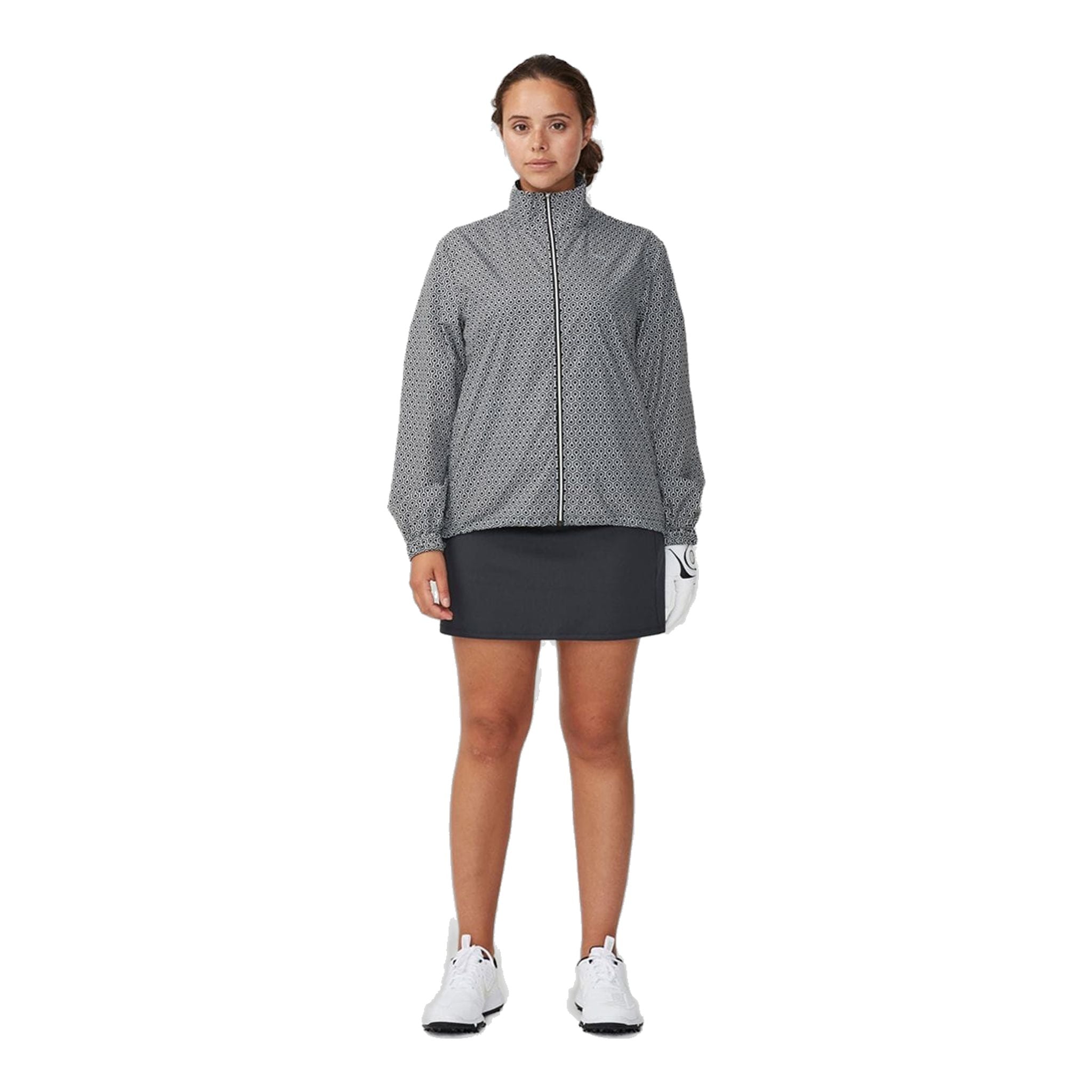 Röhnisch Pocket Wind Jacket Geo Comb Black Damen
