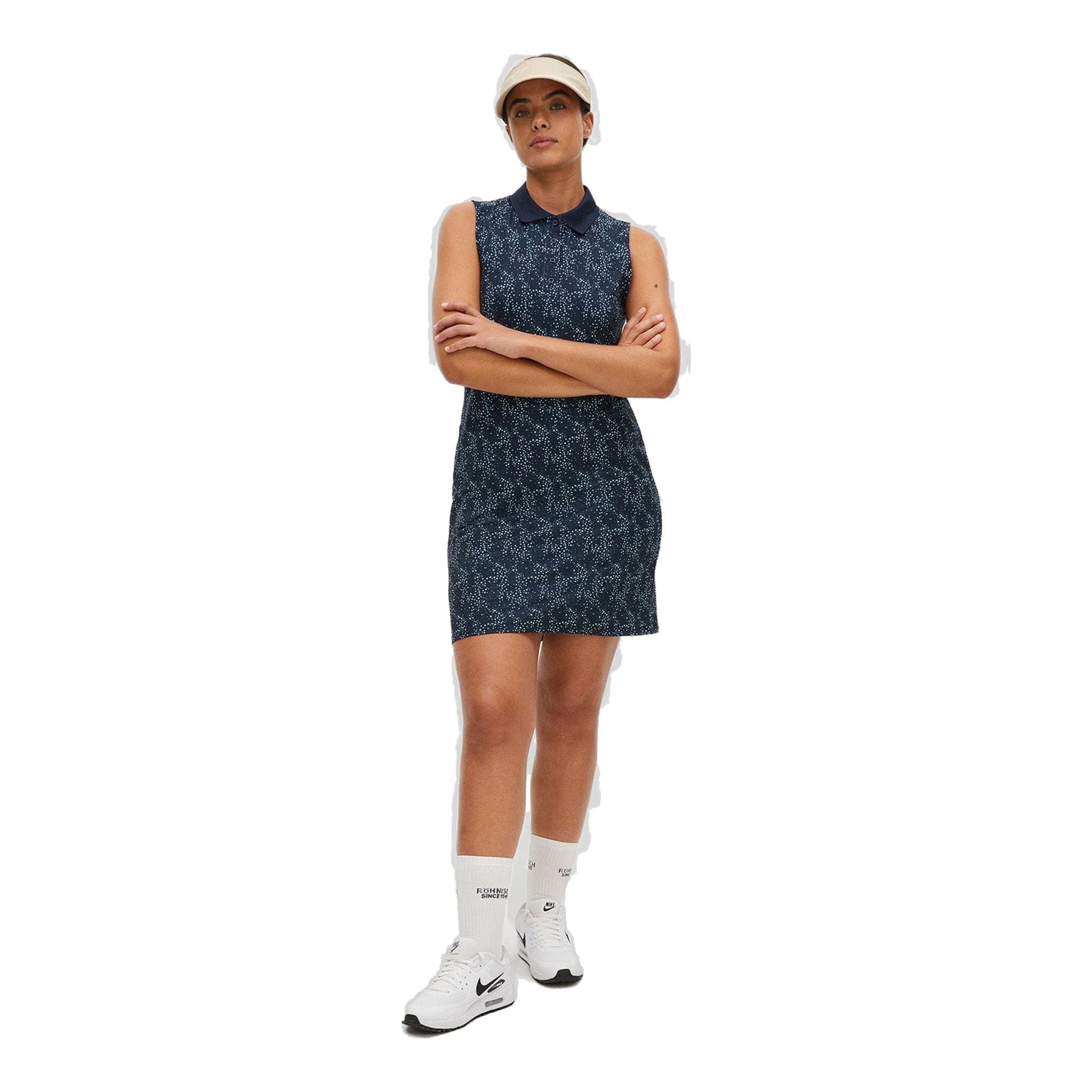 Röhnisch Rumie Golf Kleid Damen Space Dot Navy Damen