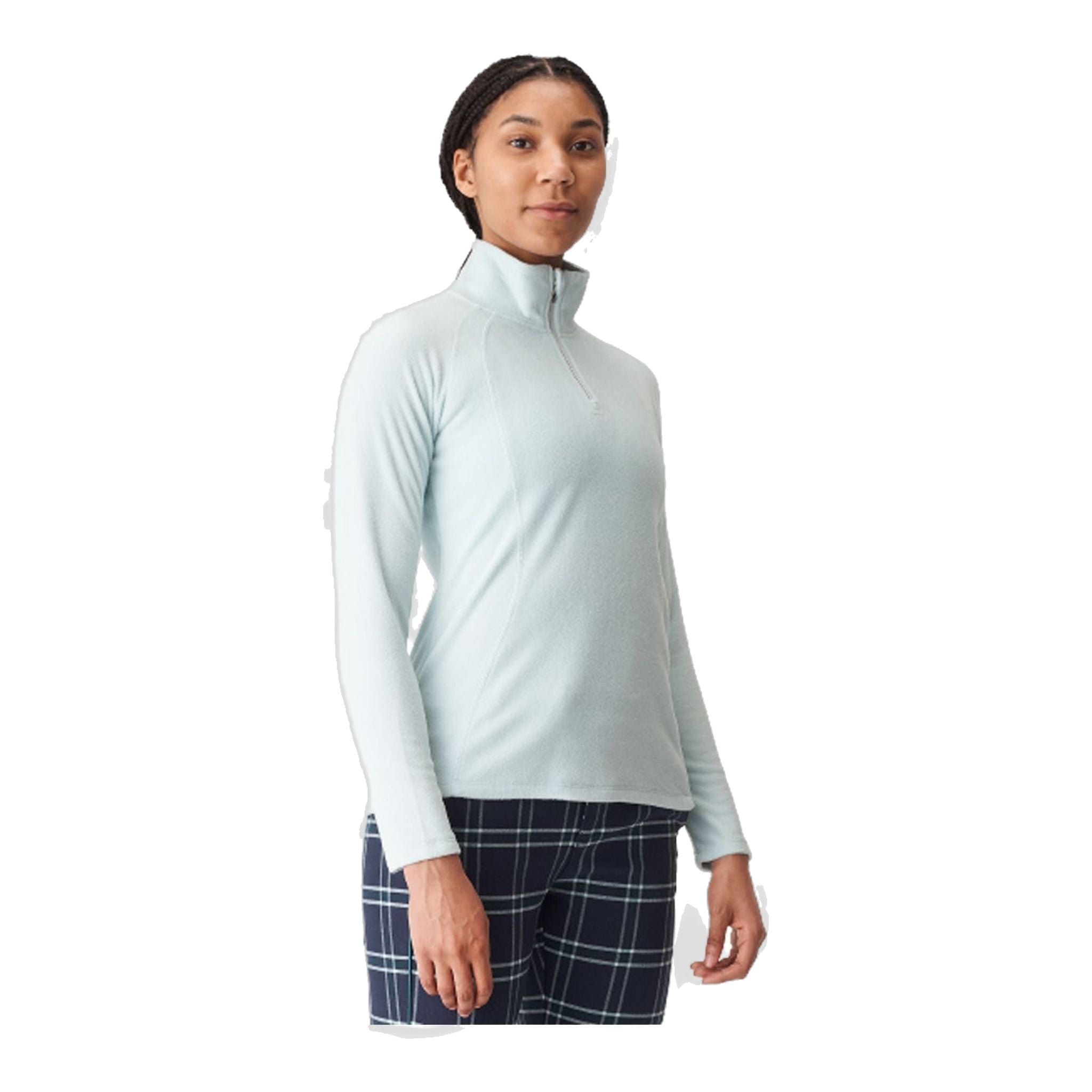 Röhnisch W Fleeceshirt Amy Half Zip Pastellblau Damen