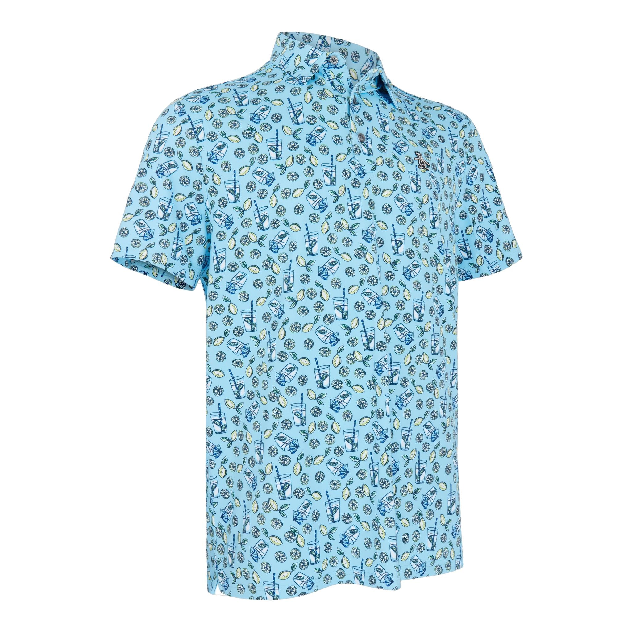 Original Penguin Polo SS All-Over Lemonde Print Herren