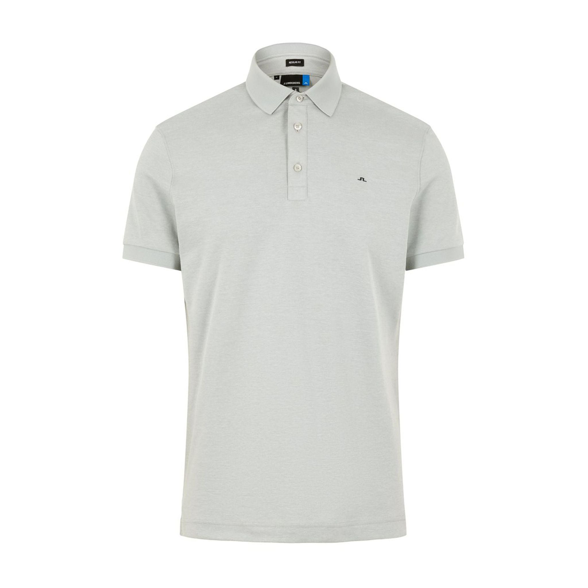 J. Lindeberg M Stan Reg Fit-Club Pique Polo Stone Grey Melange Herren