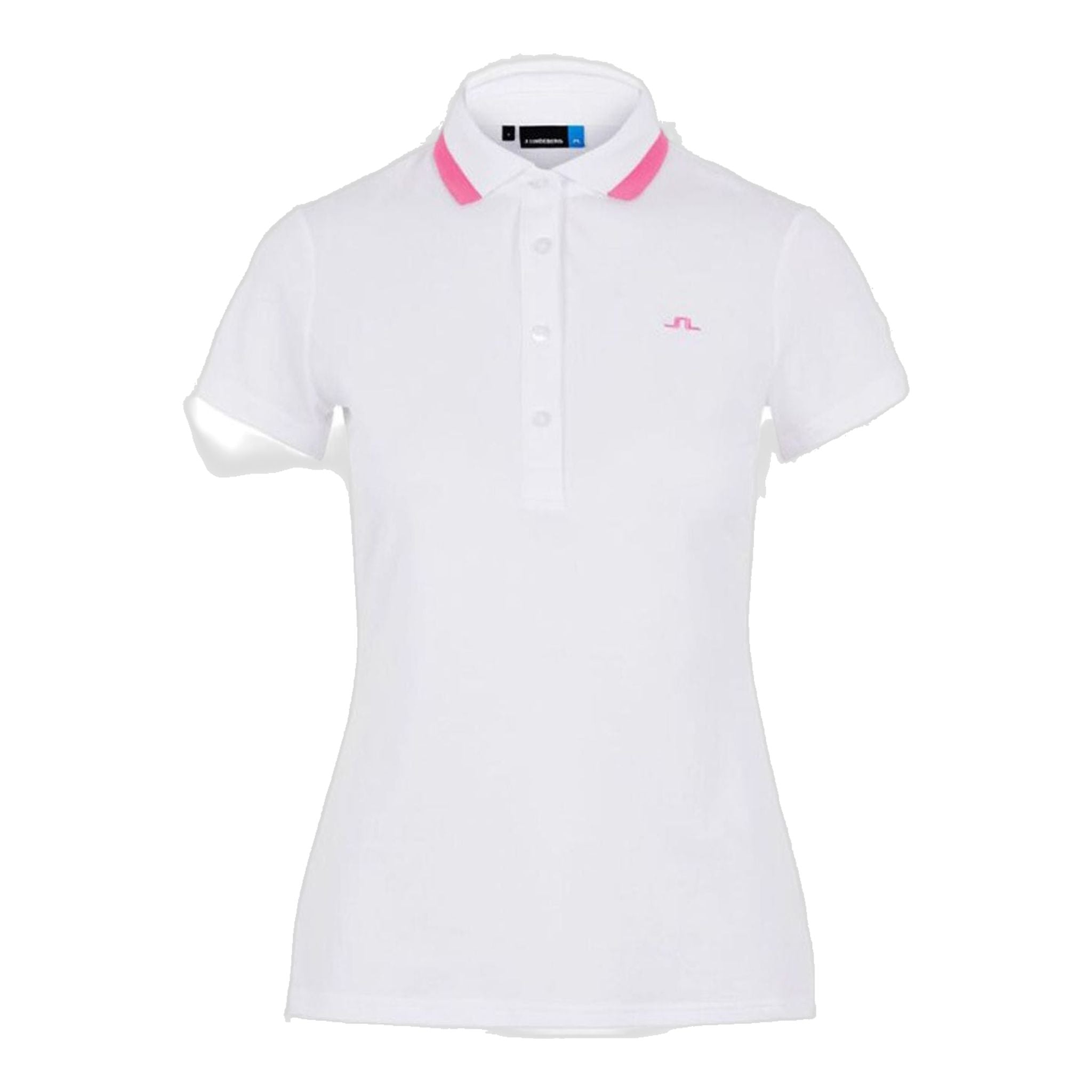 J. Lindeberg W Alve-Cotton Poly Polo White Damen