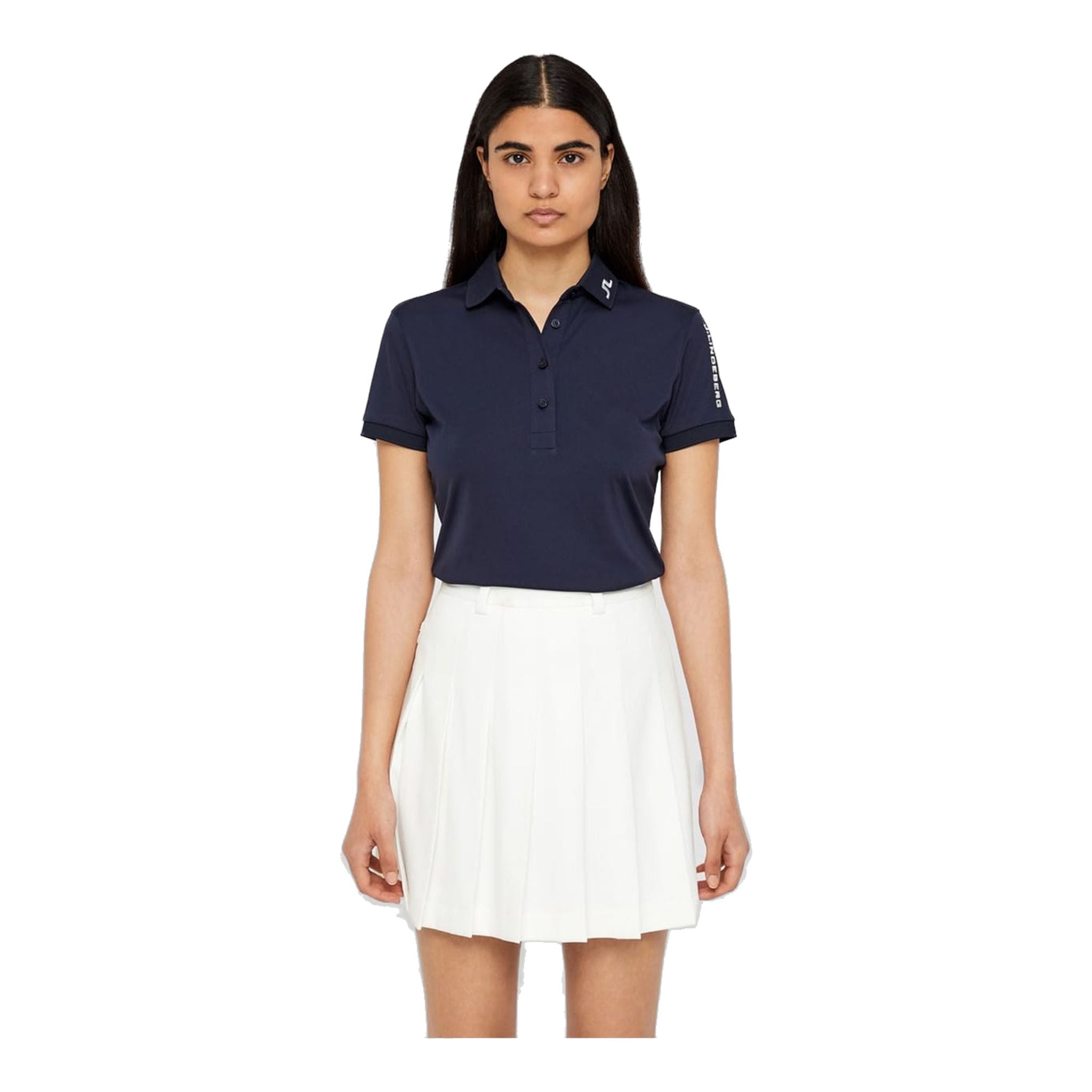 J. Lindeberg W Tour Tech slim TX Jersey Polo JL Navy Damen