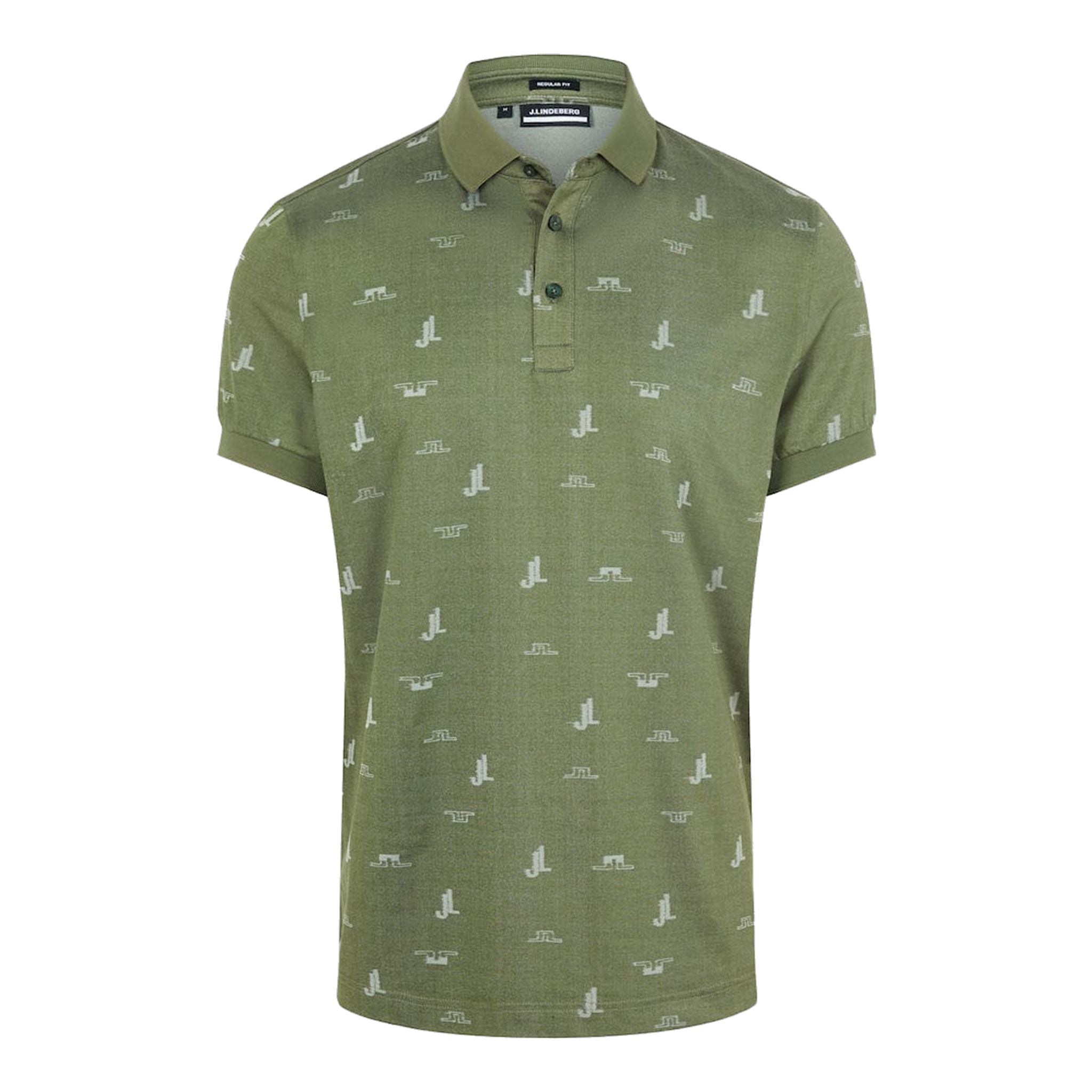 J. Lindeberg M Glen Regular Fit SS Polo JL Bridge Thyme Green Herren