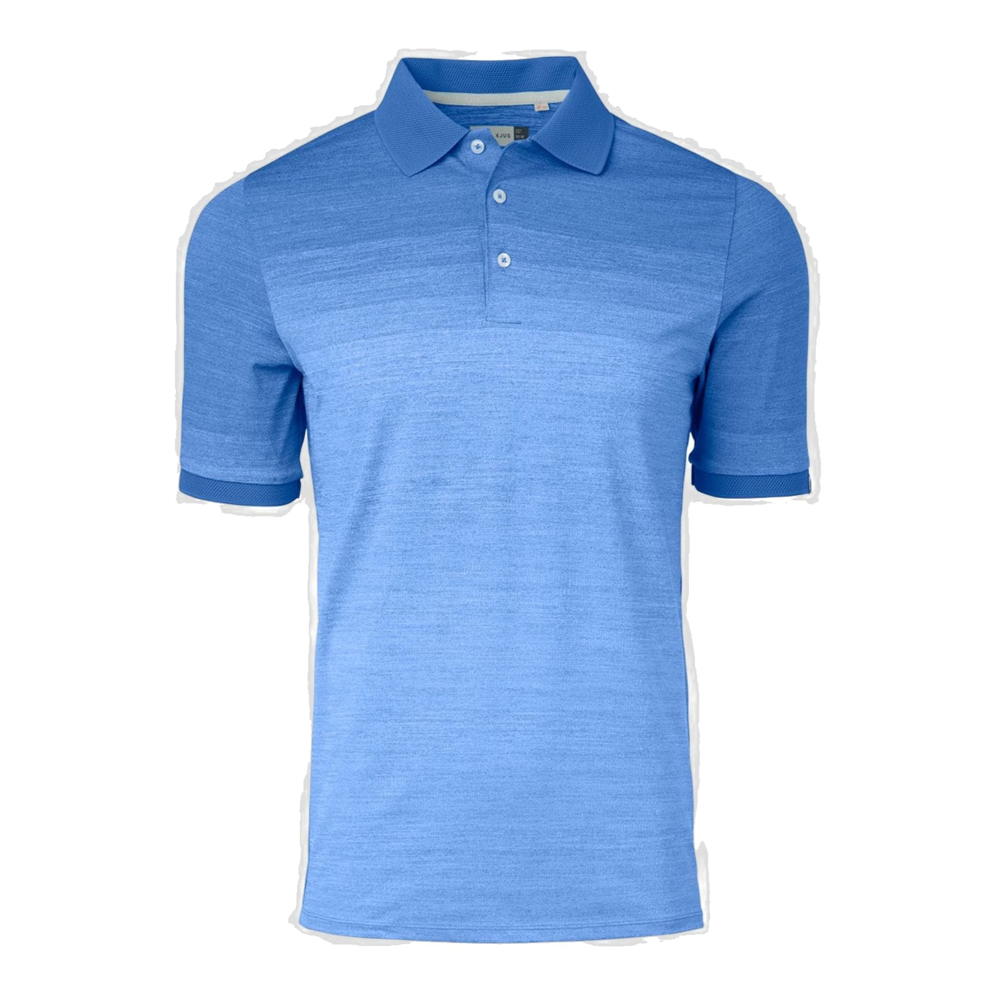 Kjus M Melange Fading SS Polo Strong Blue Mel Herren