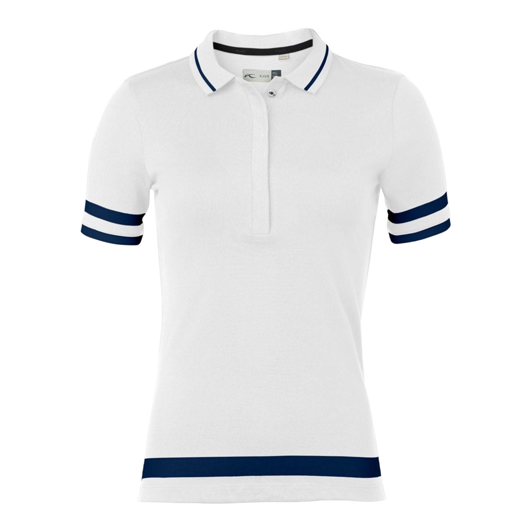 Kjus W Tana SS Polo White/Atlanta Blue Damen