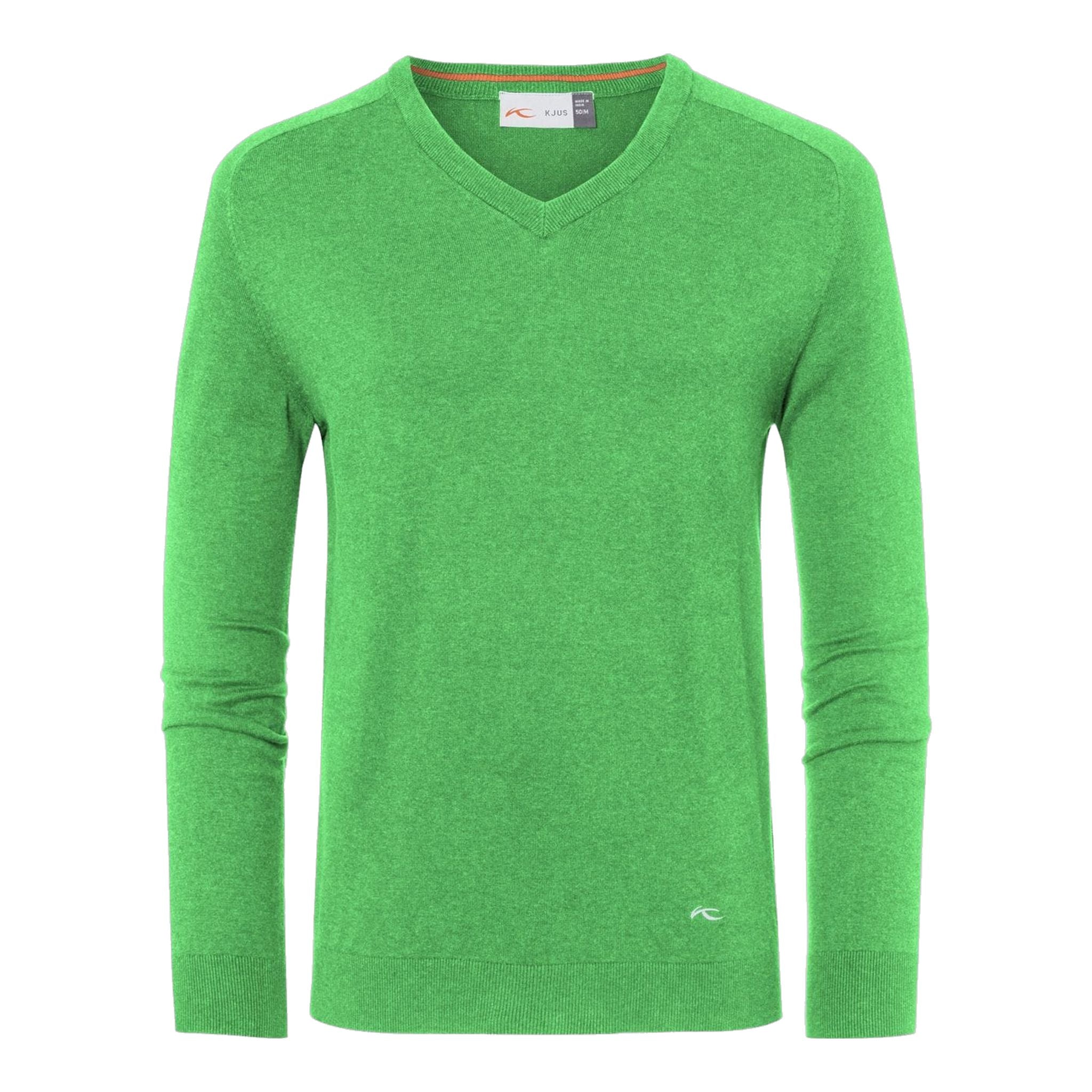 Kjus Pullover V-Ausschnitt Kirk M Spring Grün Melange Herren