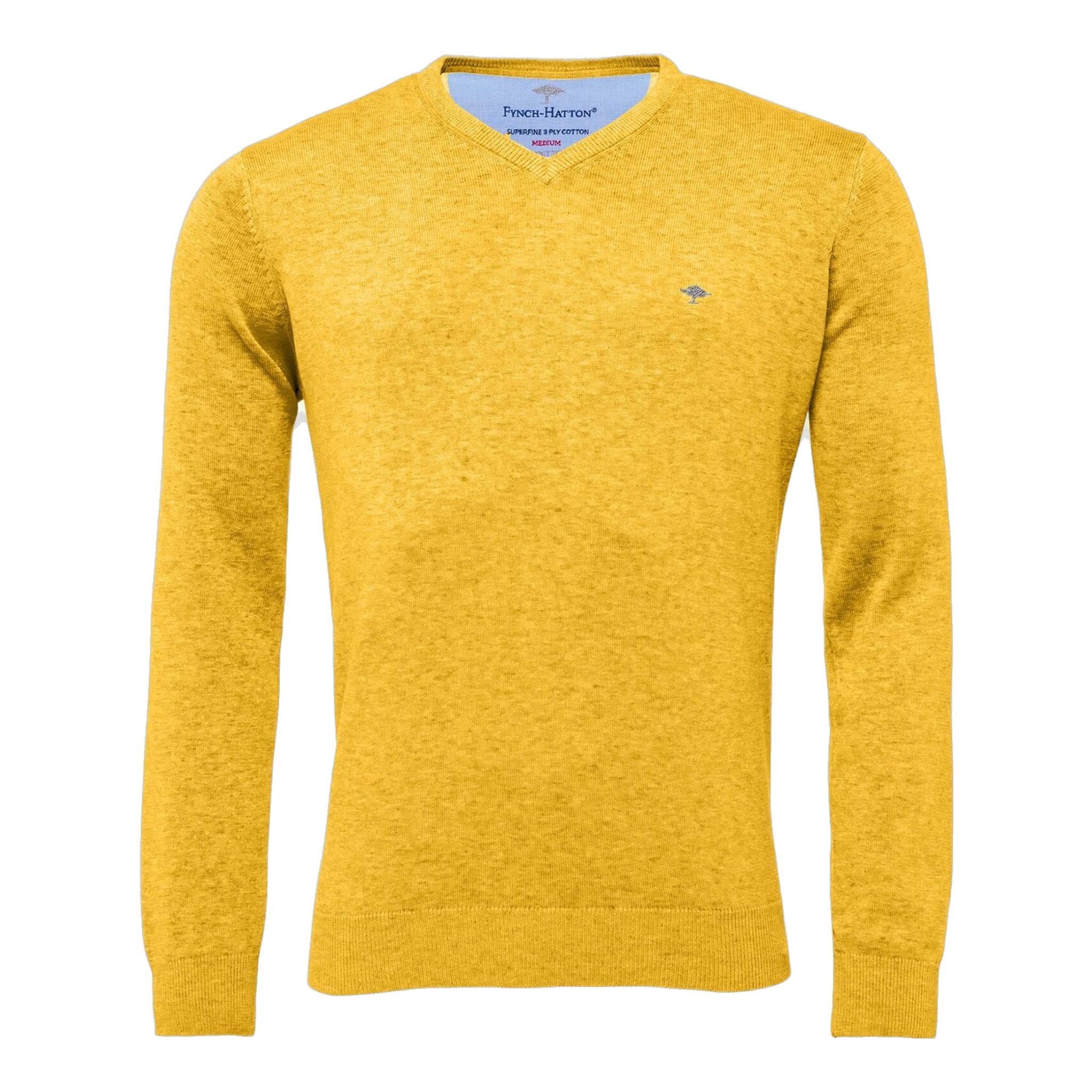 Fynch Hatton V-Neck Superfine Golf Pullover Herren Soft Sun Herren