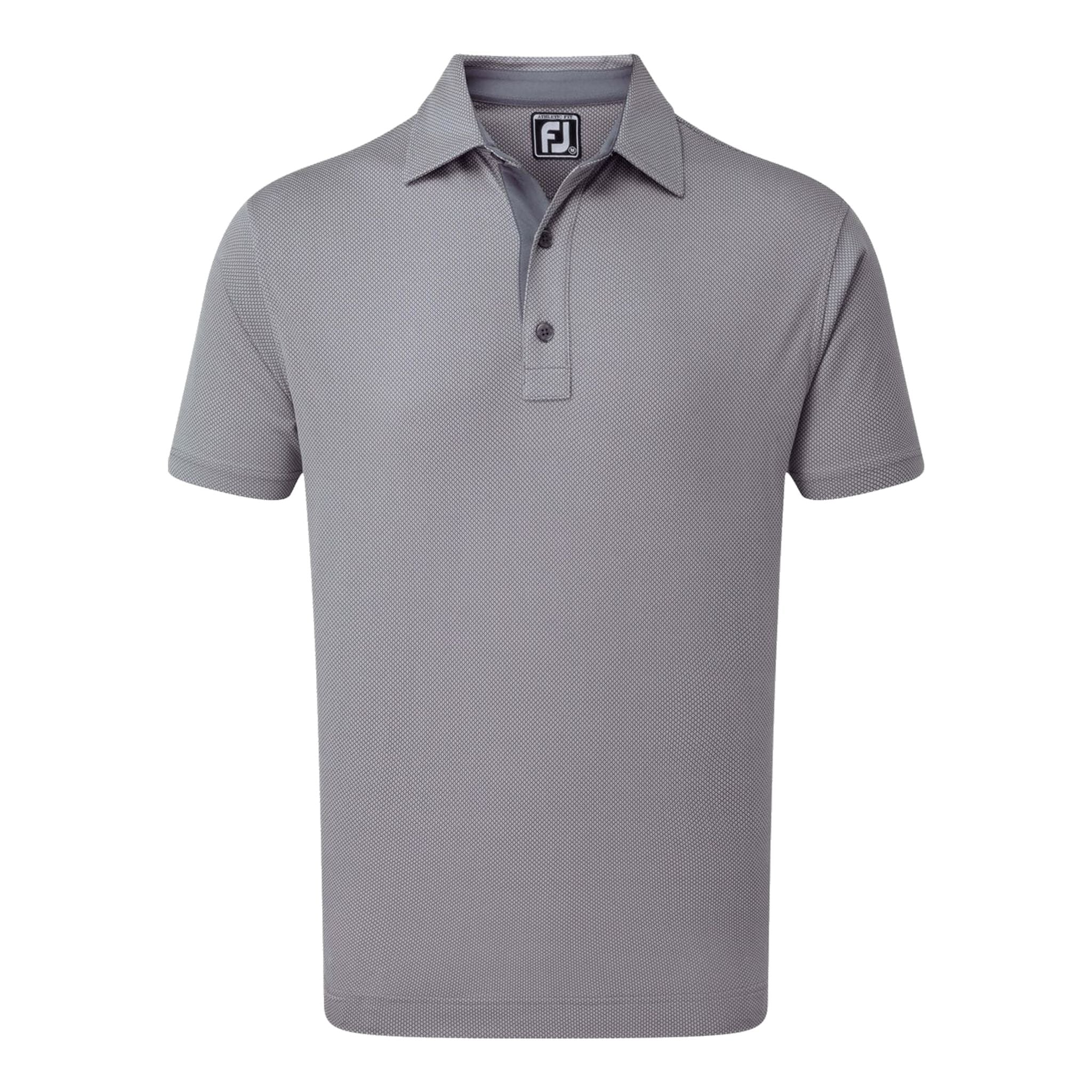 Footjoy M Four Dot Jaquard SS Polo Slate/White Herren