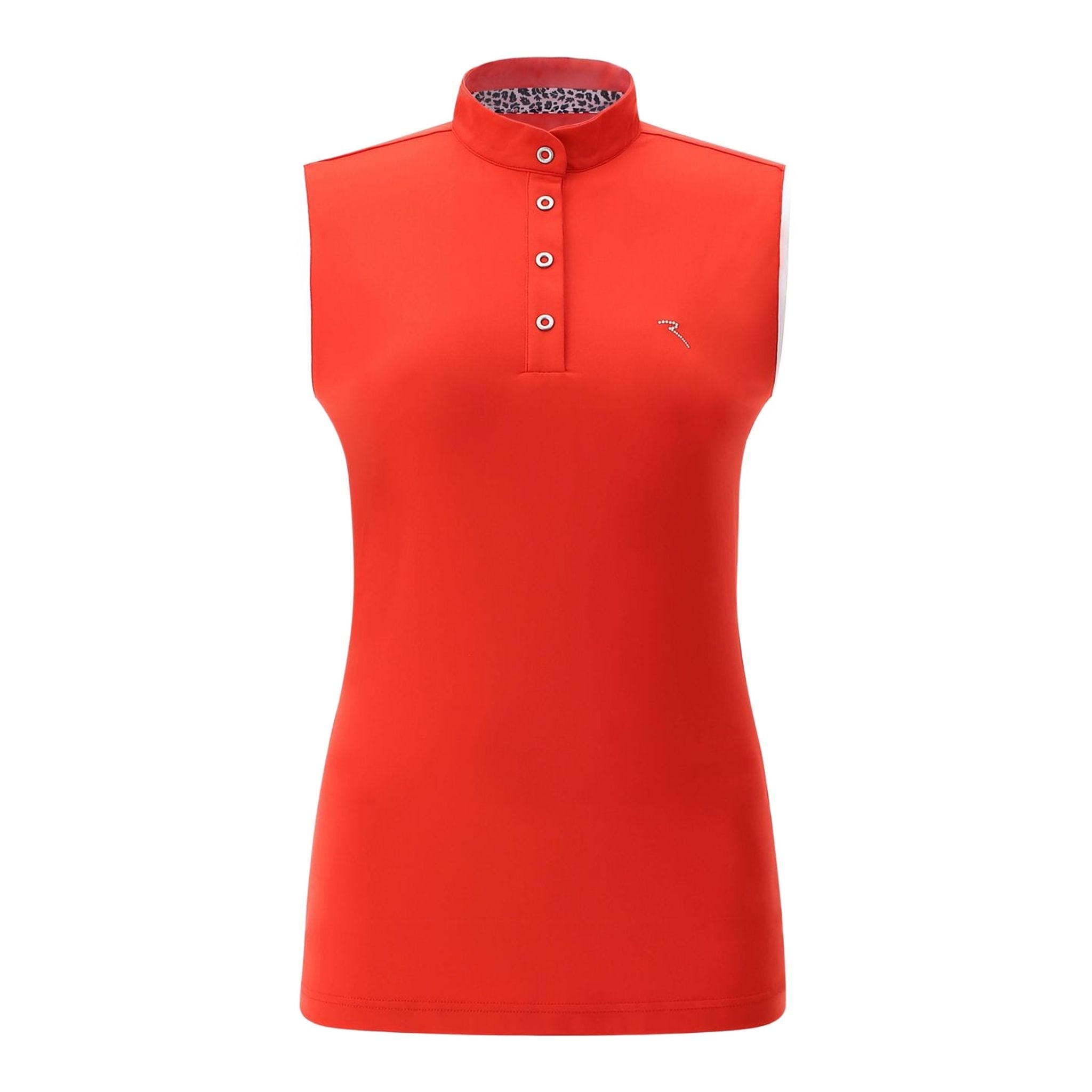 Chervo W Aniello SL Polo Rot (Kragen-Muster) Damen