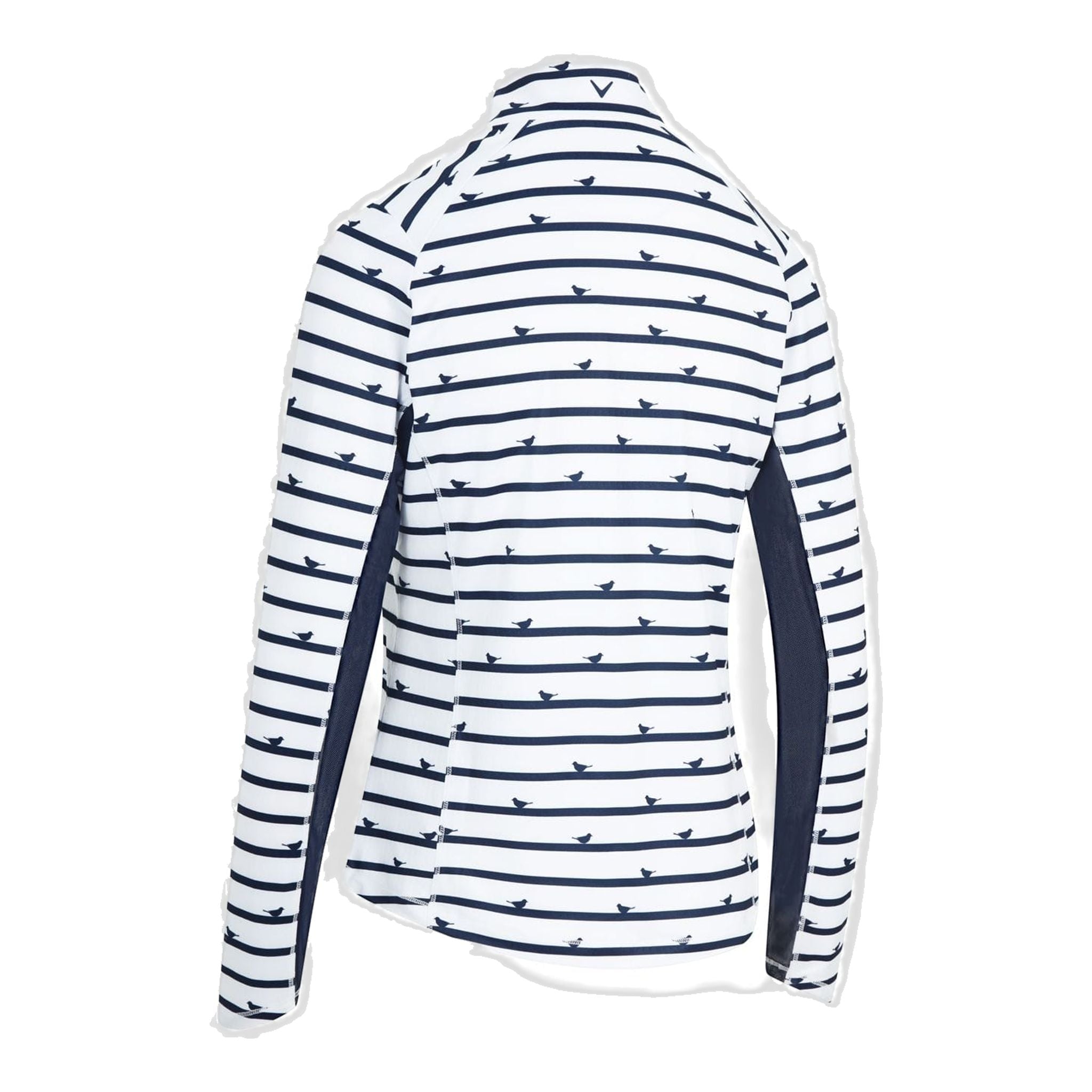 Callaway W Polo Birdie Stripe Sun Protection Langarm Peacoa Damen