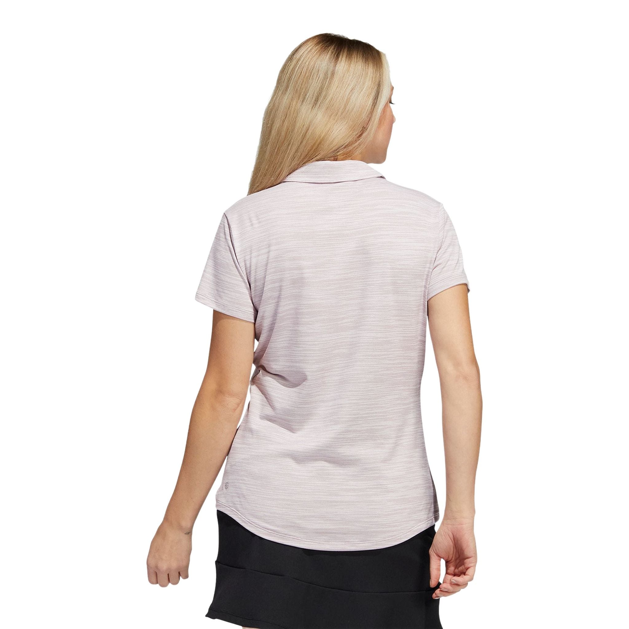 Adidas W Polo Spacedye Almost Pink/Legacy Burgundy Damen