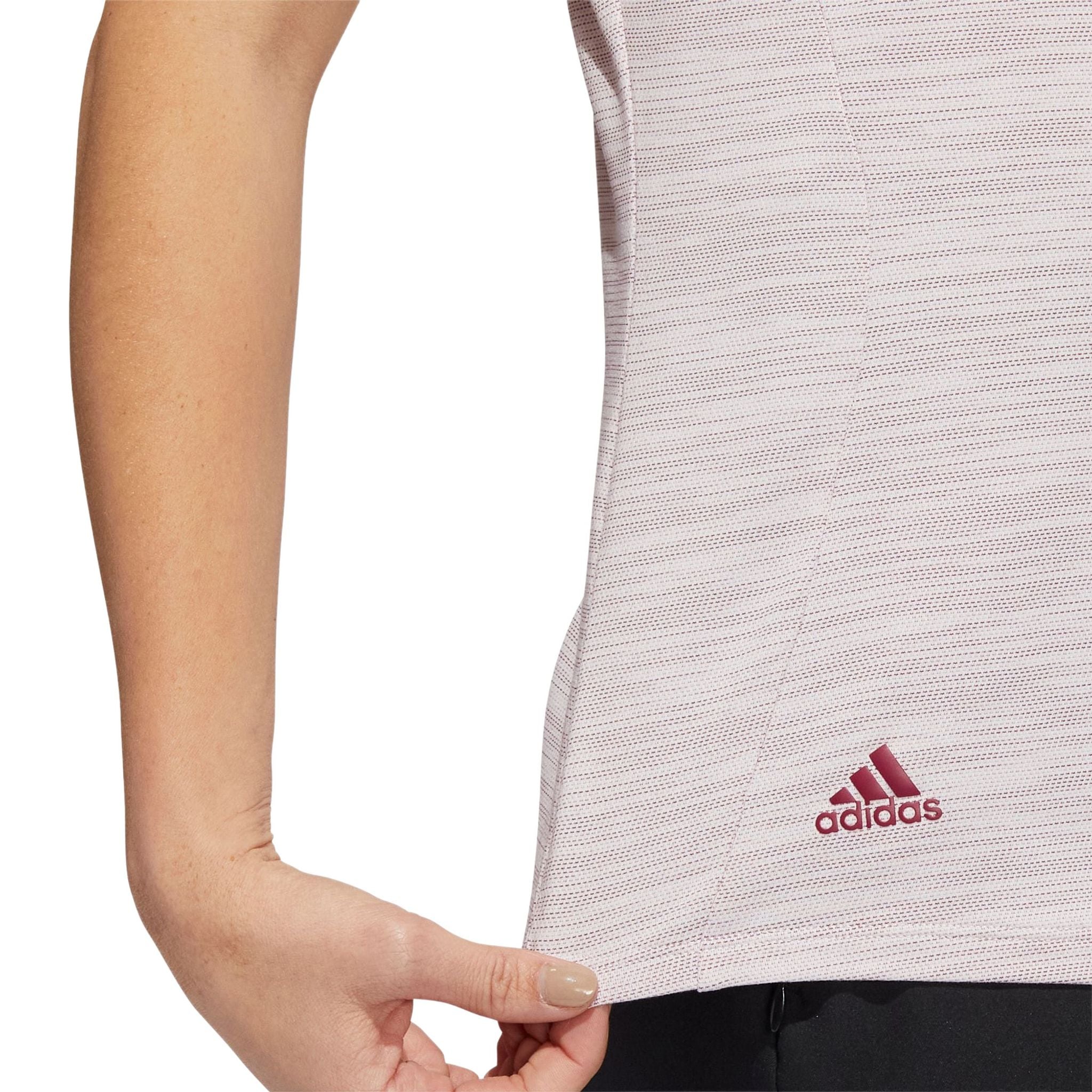 Adidas W Polo Spacedye Almost Pink/Legacy Burgundy Damen