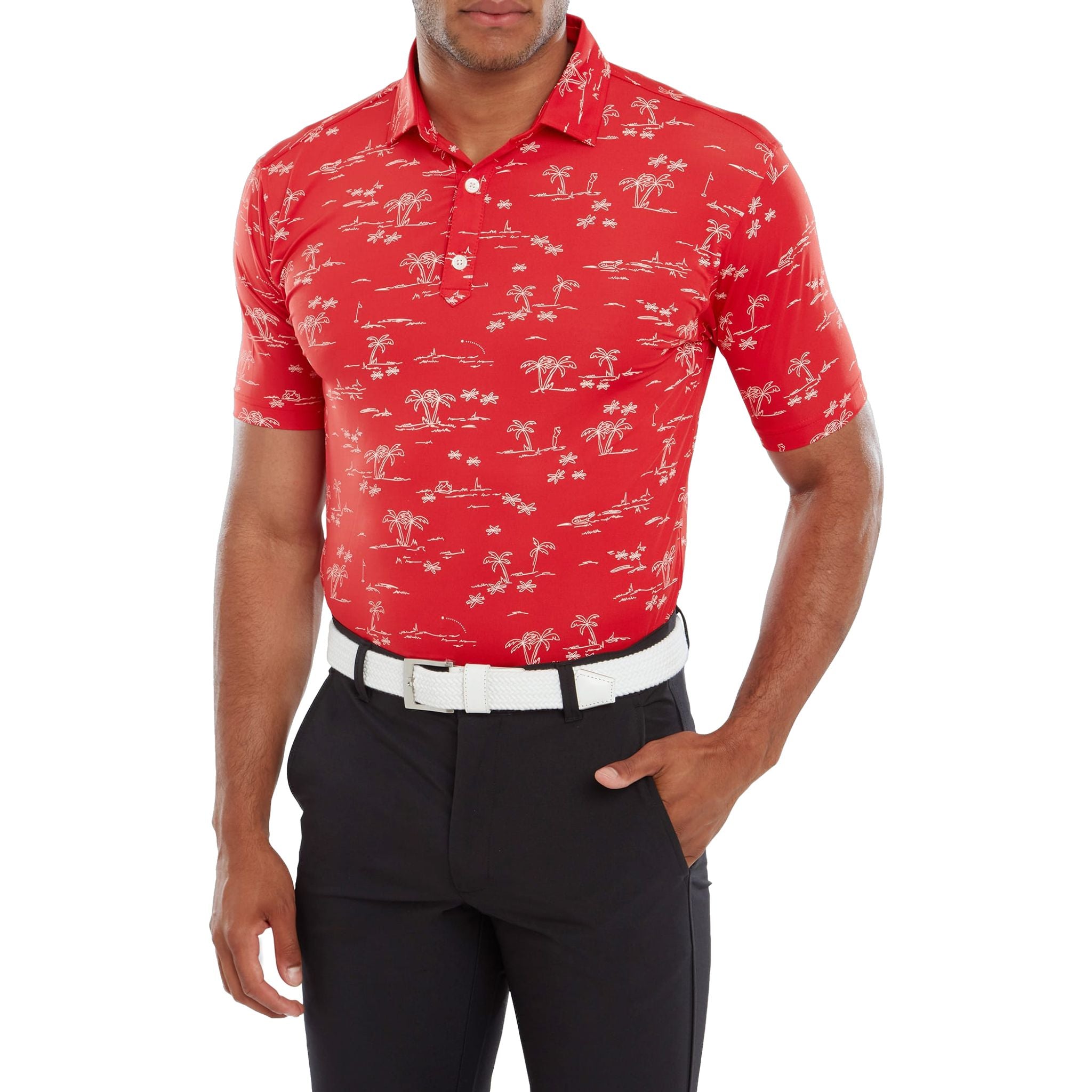 Footjoy Tropic Golf Print Polo Herren