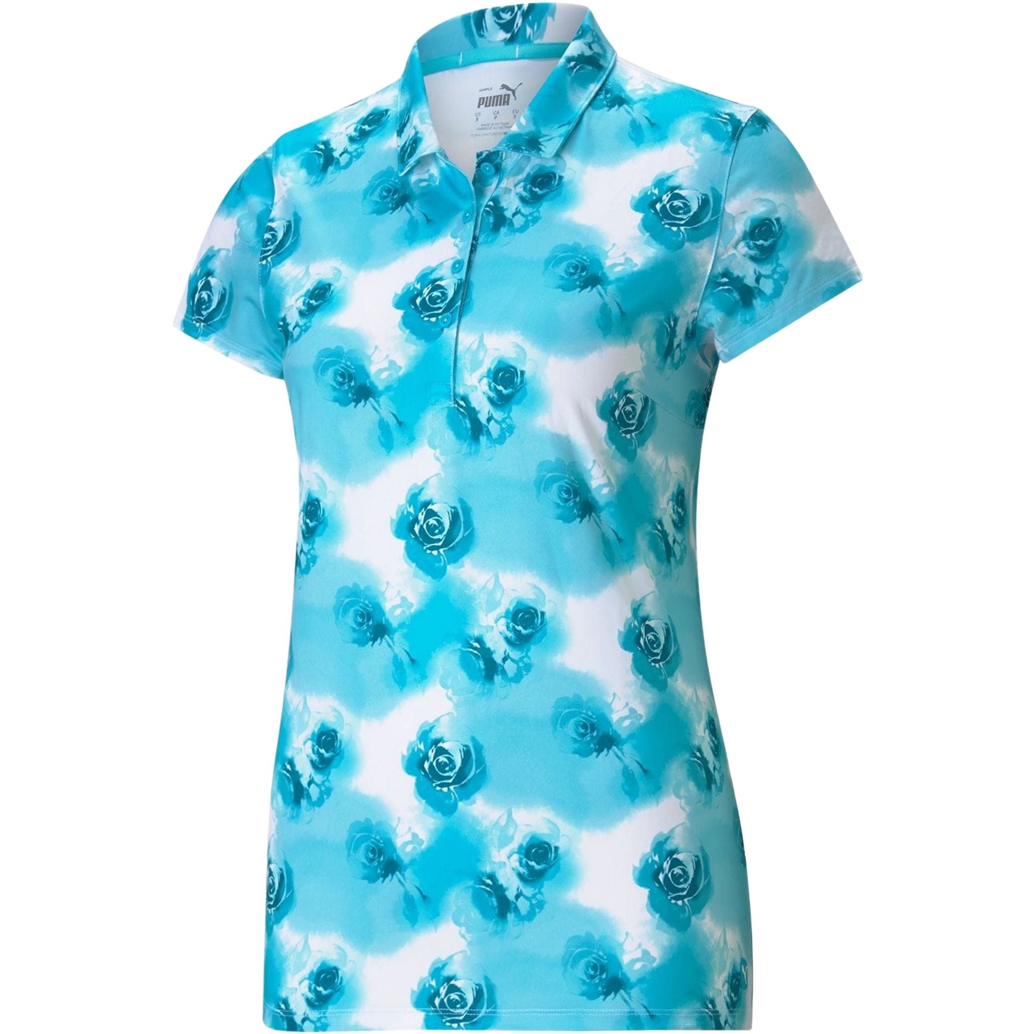 Puma Cloudspun Watercolor Floral Polo Damen