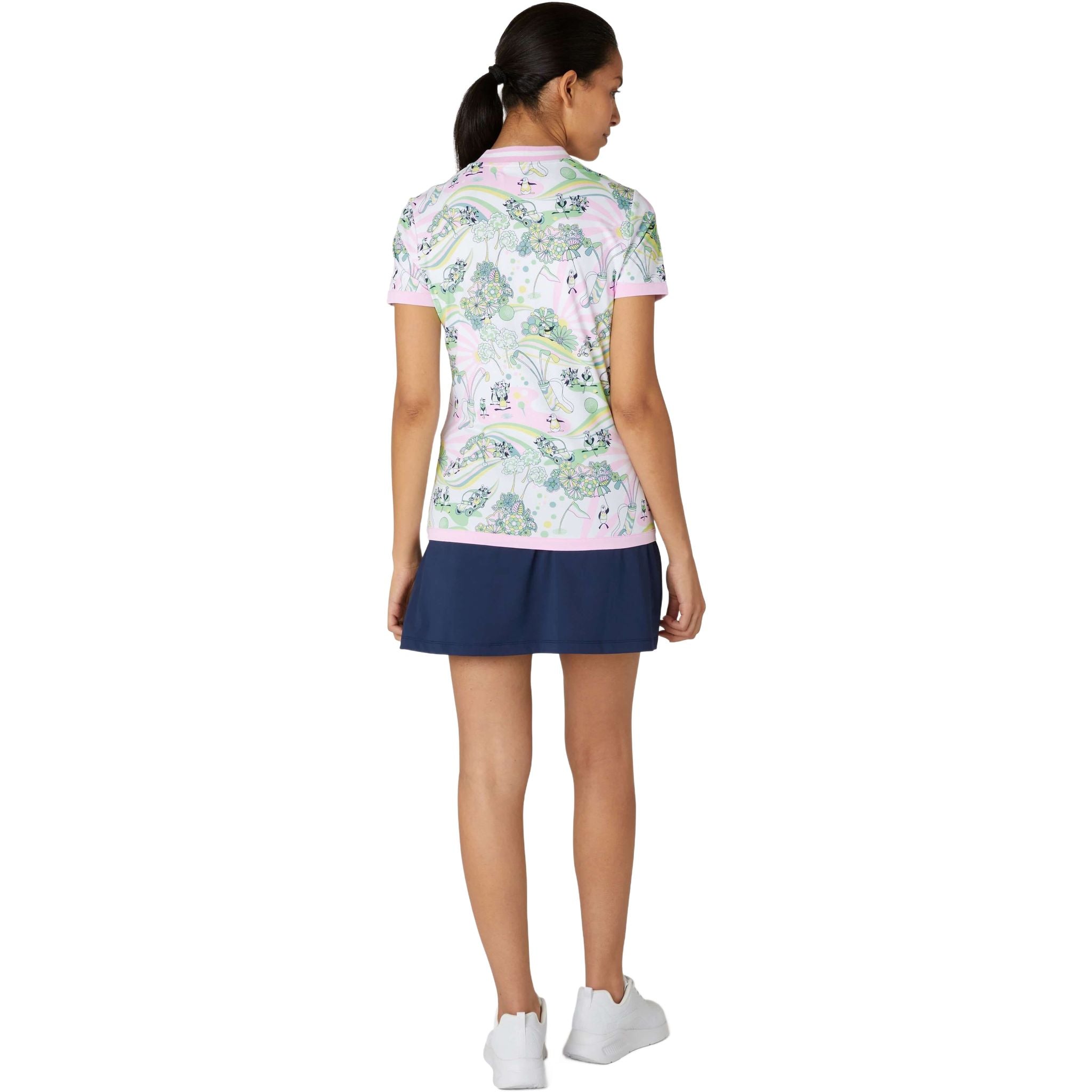 Original Penguin Groovy Pete Printed Zip Polo Damen