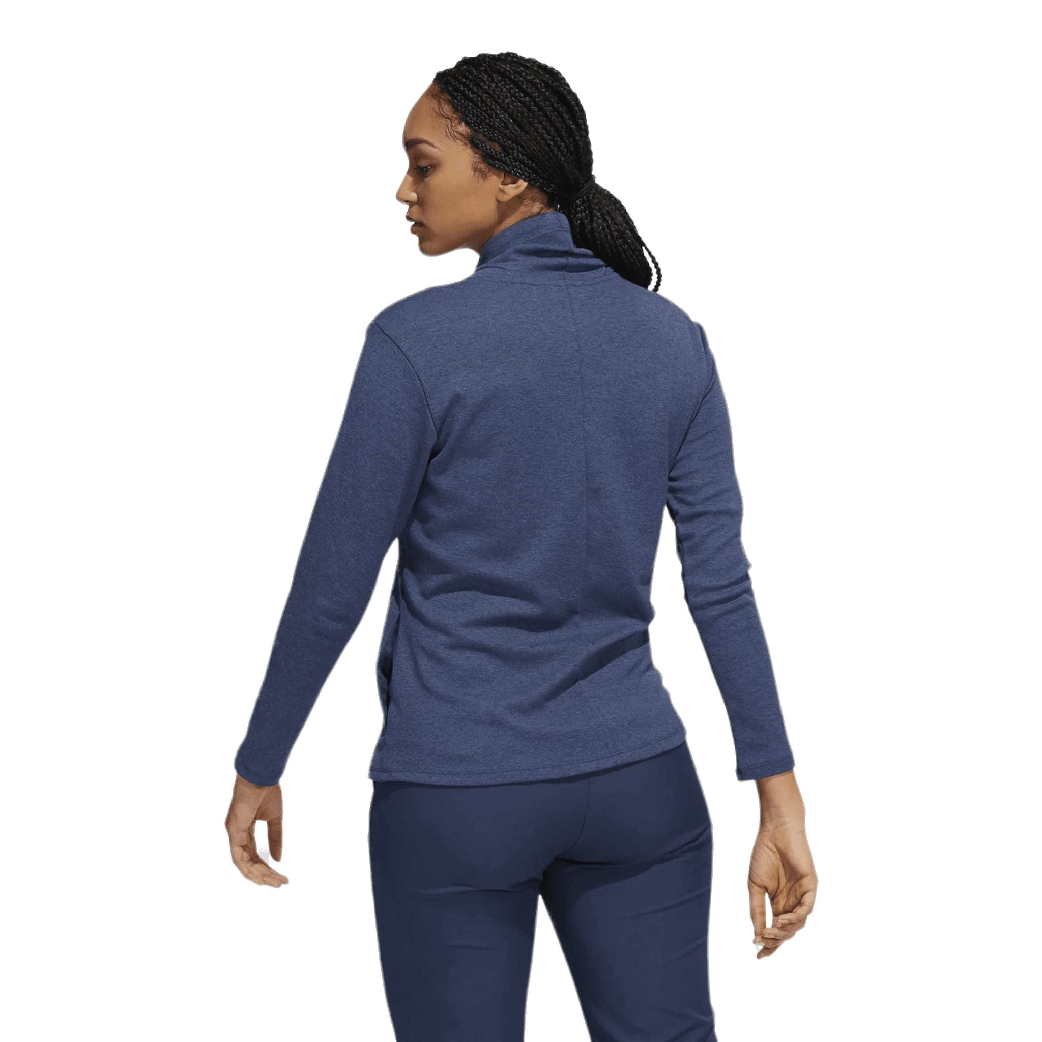 Adidas High Mock Golf Pullover Crew Navy Melange Damen Damen
