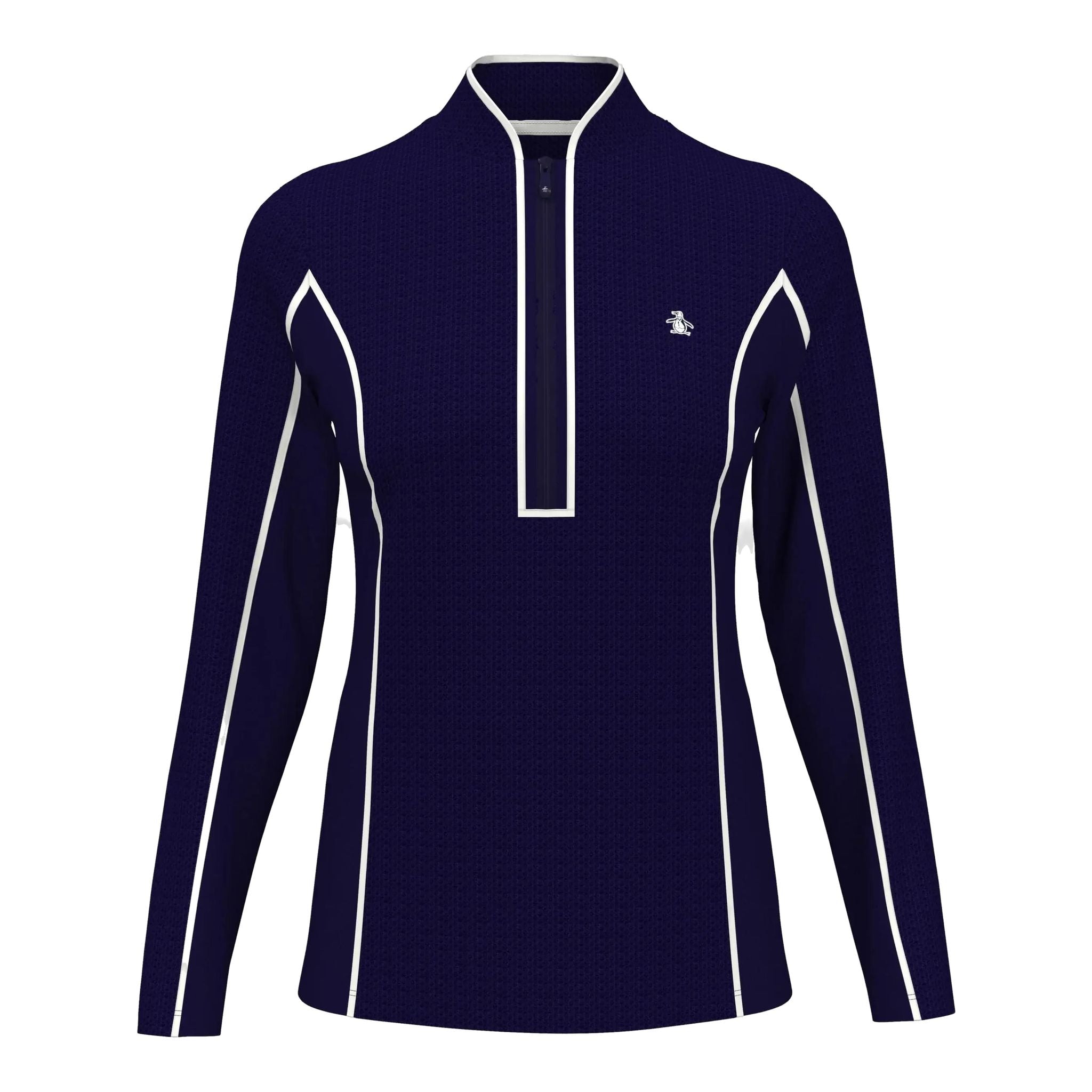 Original Penguin Longsleeve Textrured 1/4 Zip Sweater Damen