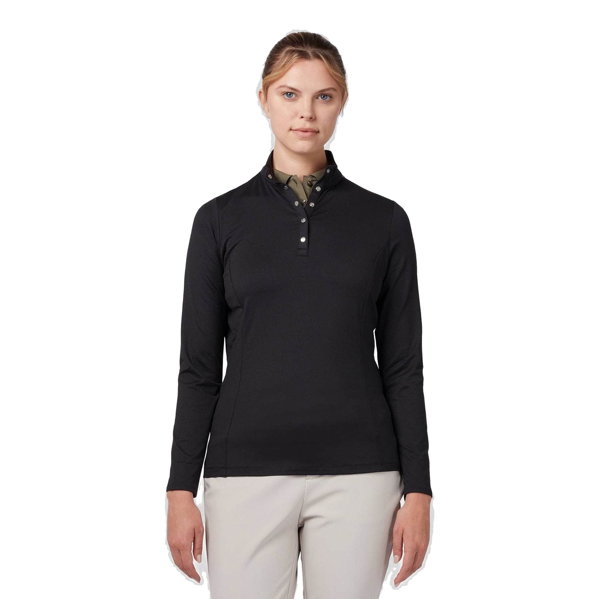 Callaway Thermal LS Fleece Jersey Polo Damen