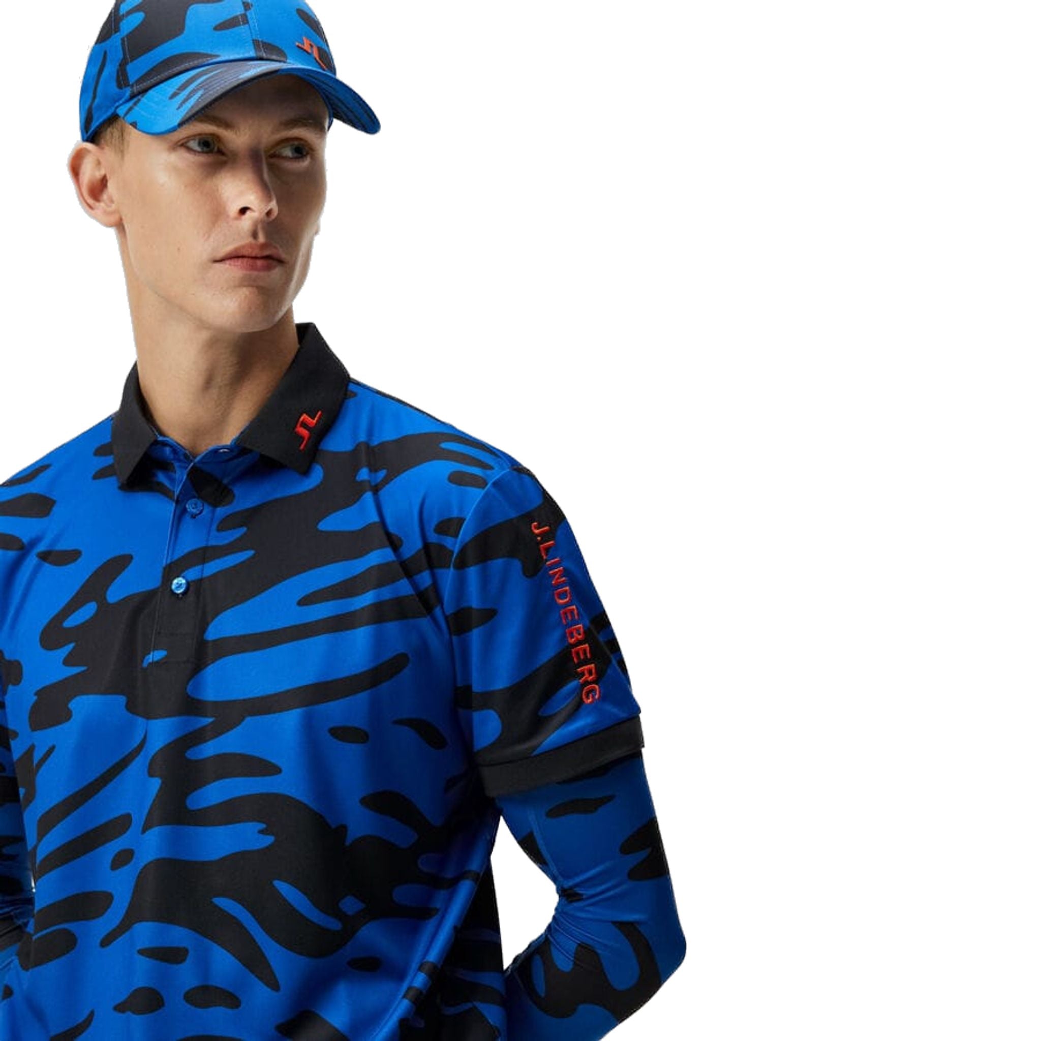 J. Lindeberg Tour Tech Reg Fit Print Polo Herren