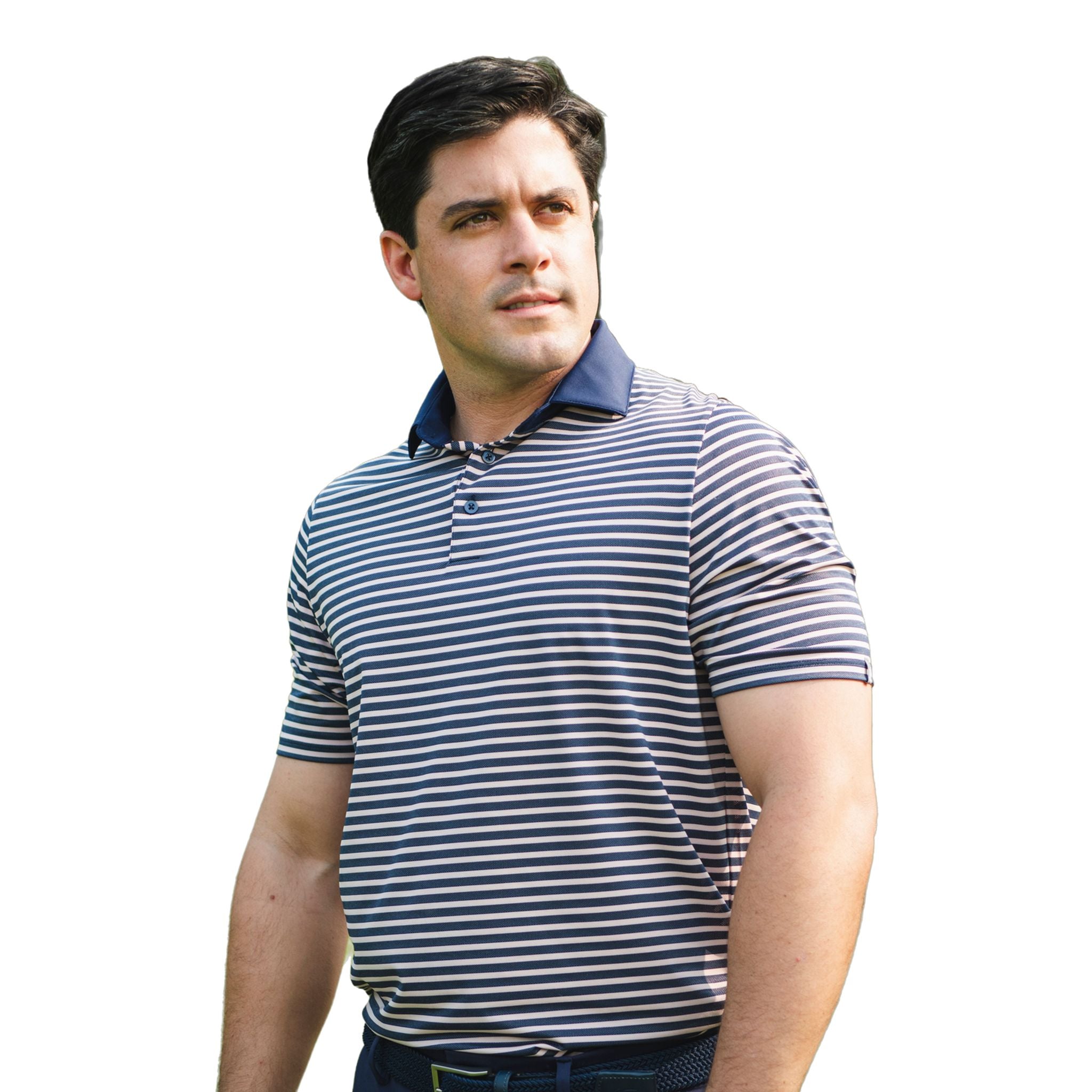 Kjus Luis Multi Stripe S/S Golfpolo Herren