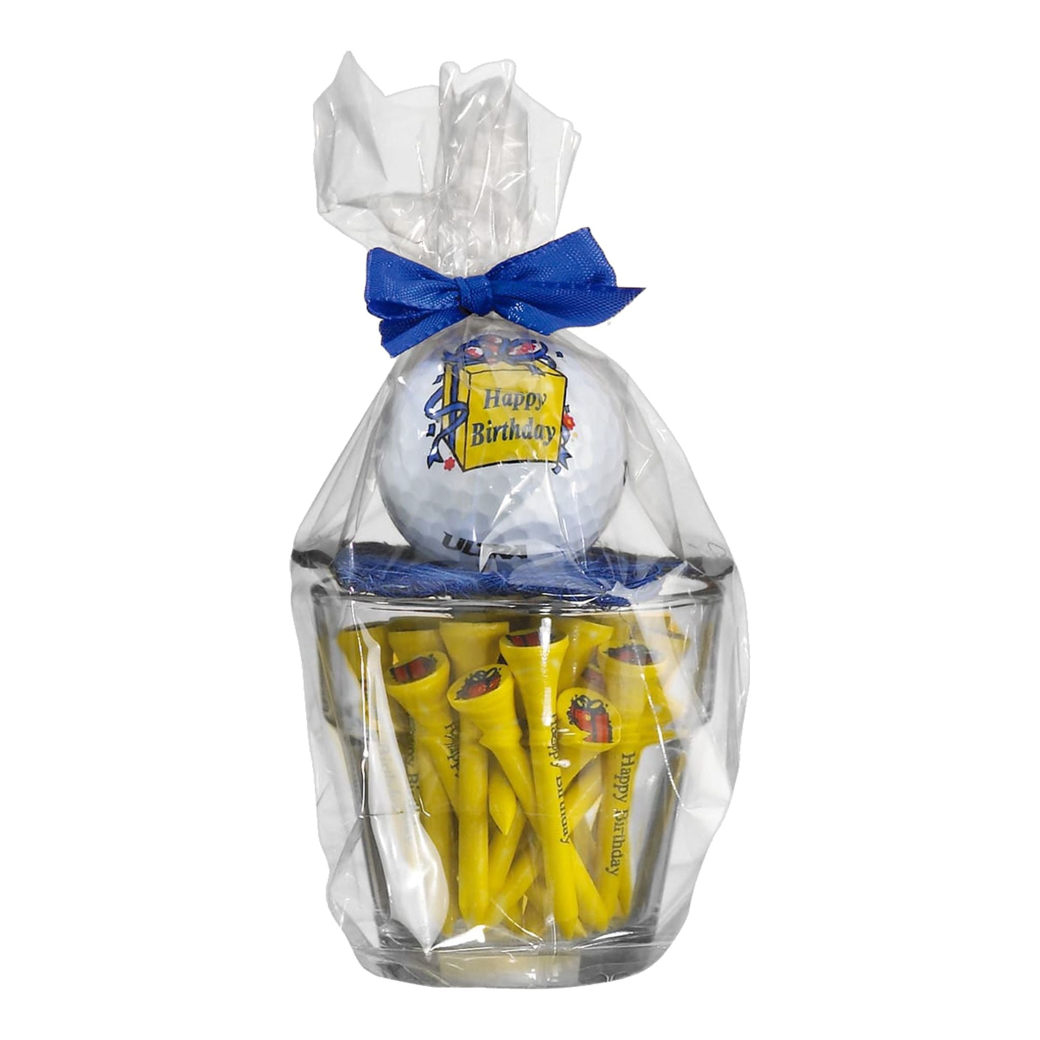 Sportiques Golfgeschenke Glastopf Happy Birthday (Ball & Tees)