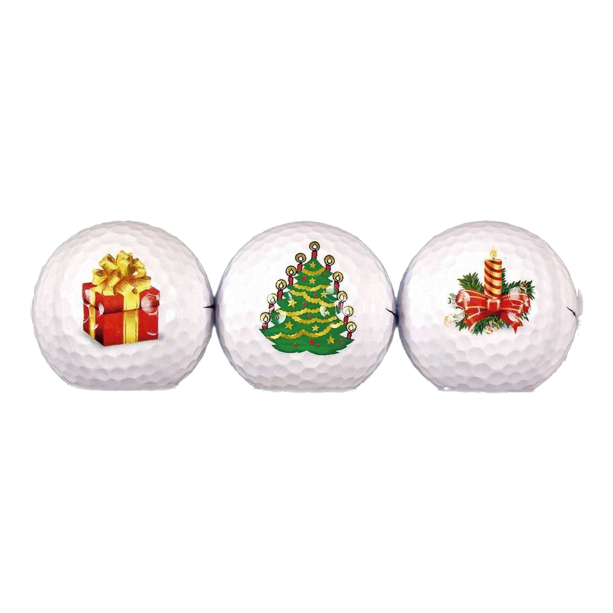 Sportiques Golfgeschenke Tannenbaum-Kerze-Geschenk (3 Bälle)