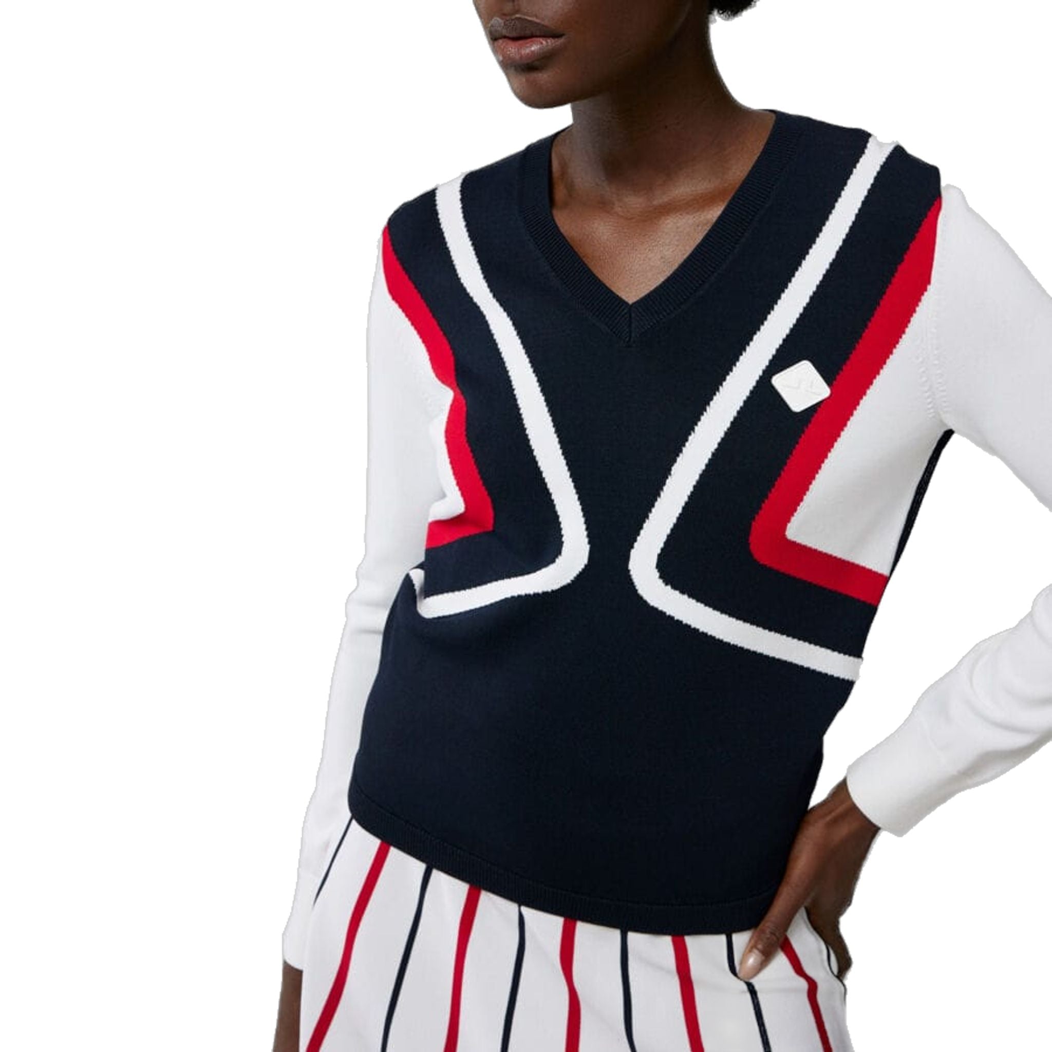 J. Lindeberg Celine Knitted Golf Sweater JL Navy Damen Damen