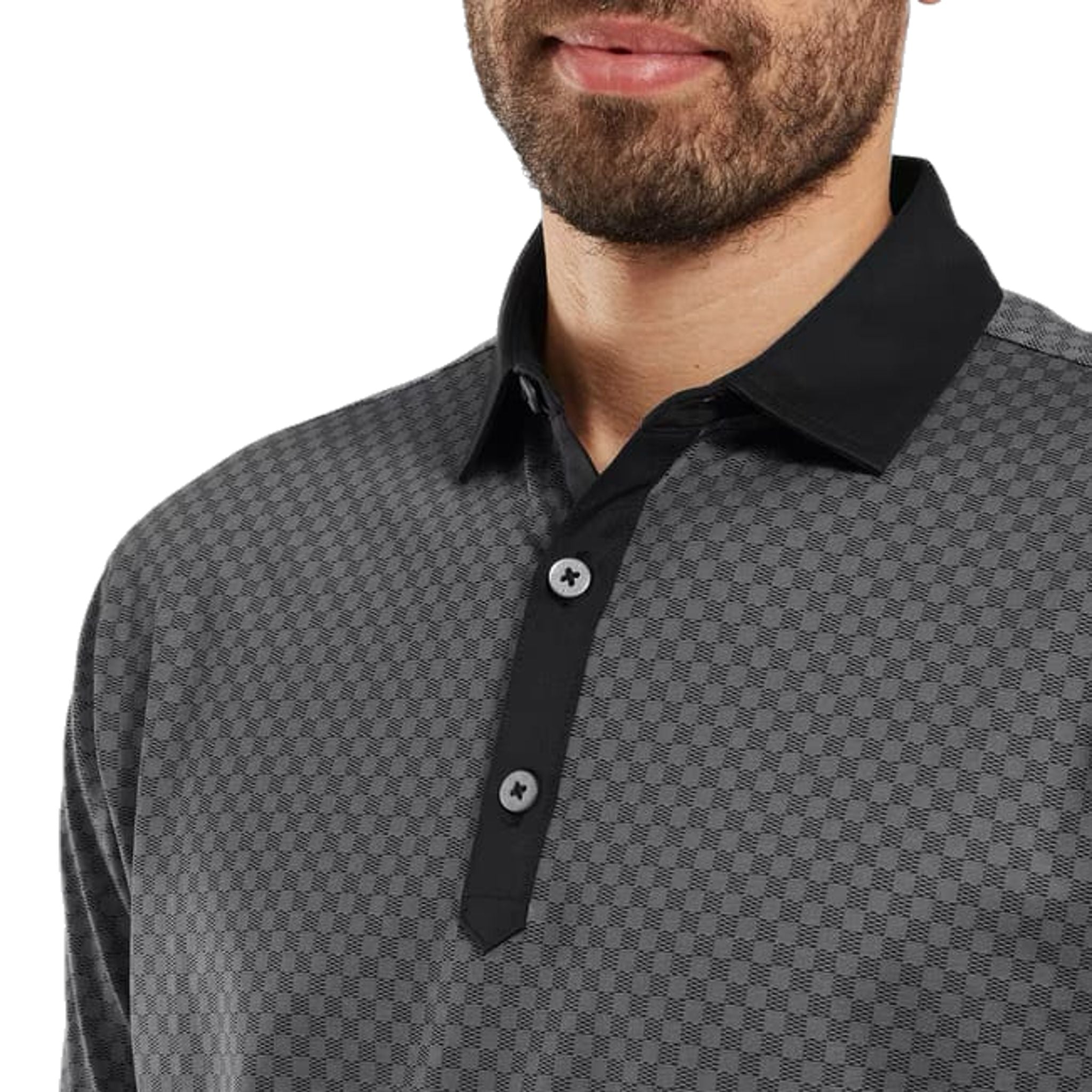 Footjoy Checker Jacquard Polo Herren