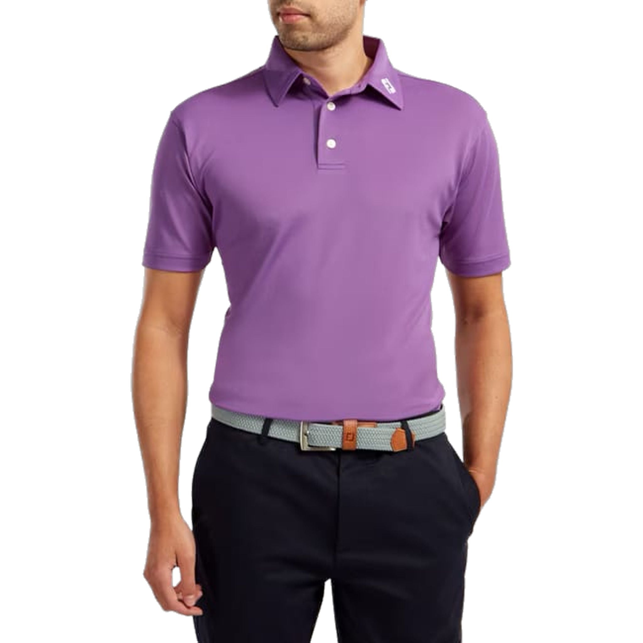 Footjoy M Stretch Pique SS Polo Purple Herren