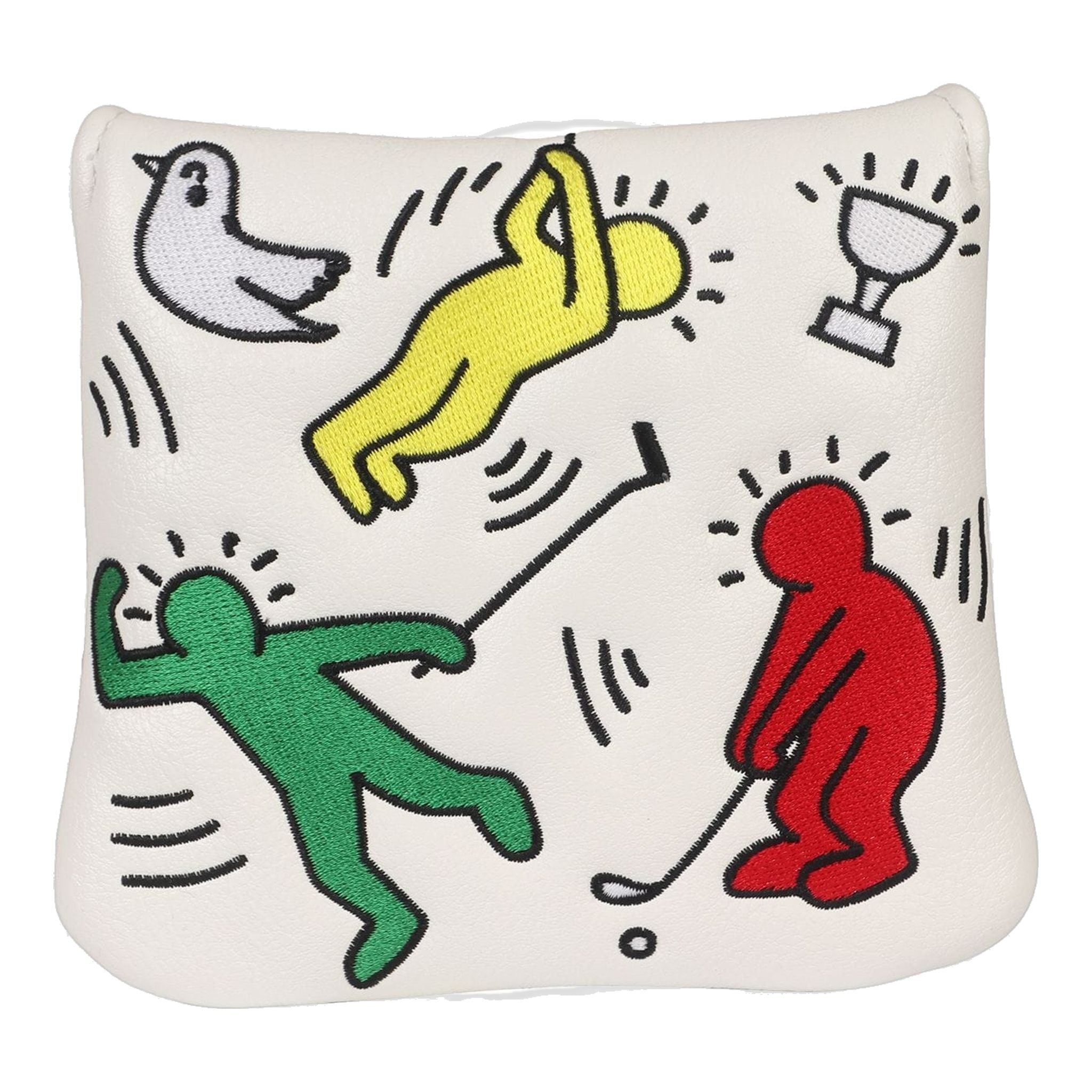 Emroydered Headcovers Keith Haring White Mallet Headcover