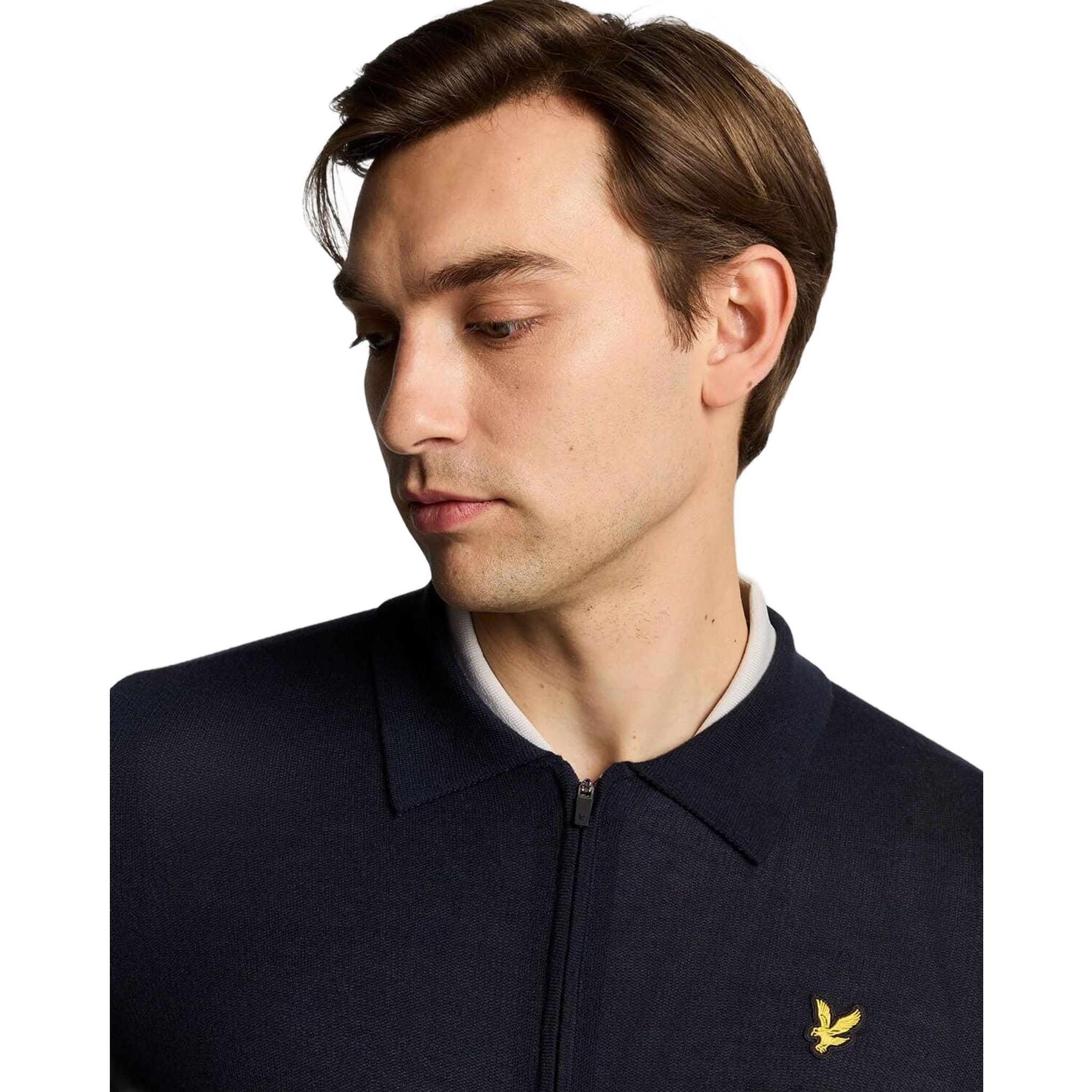 Lyle & Scott Lightweight Knitted Collared Cardigan Herren