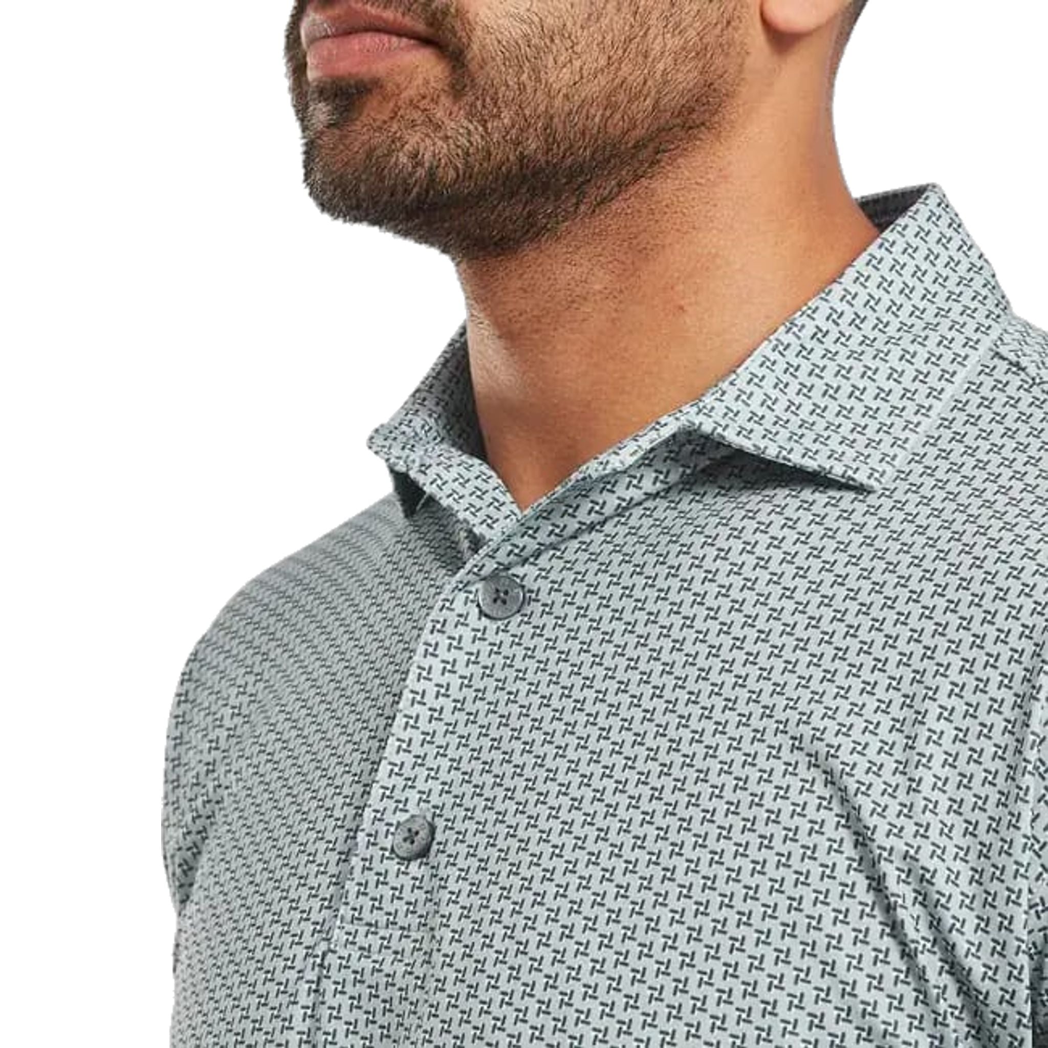 Footjoy Houndstooth Geo Lisle Polo Herren