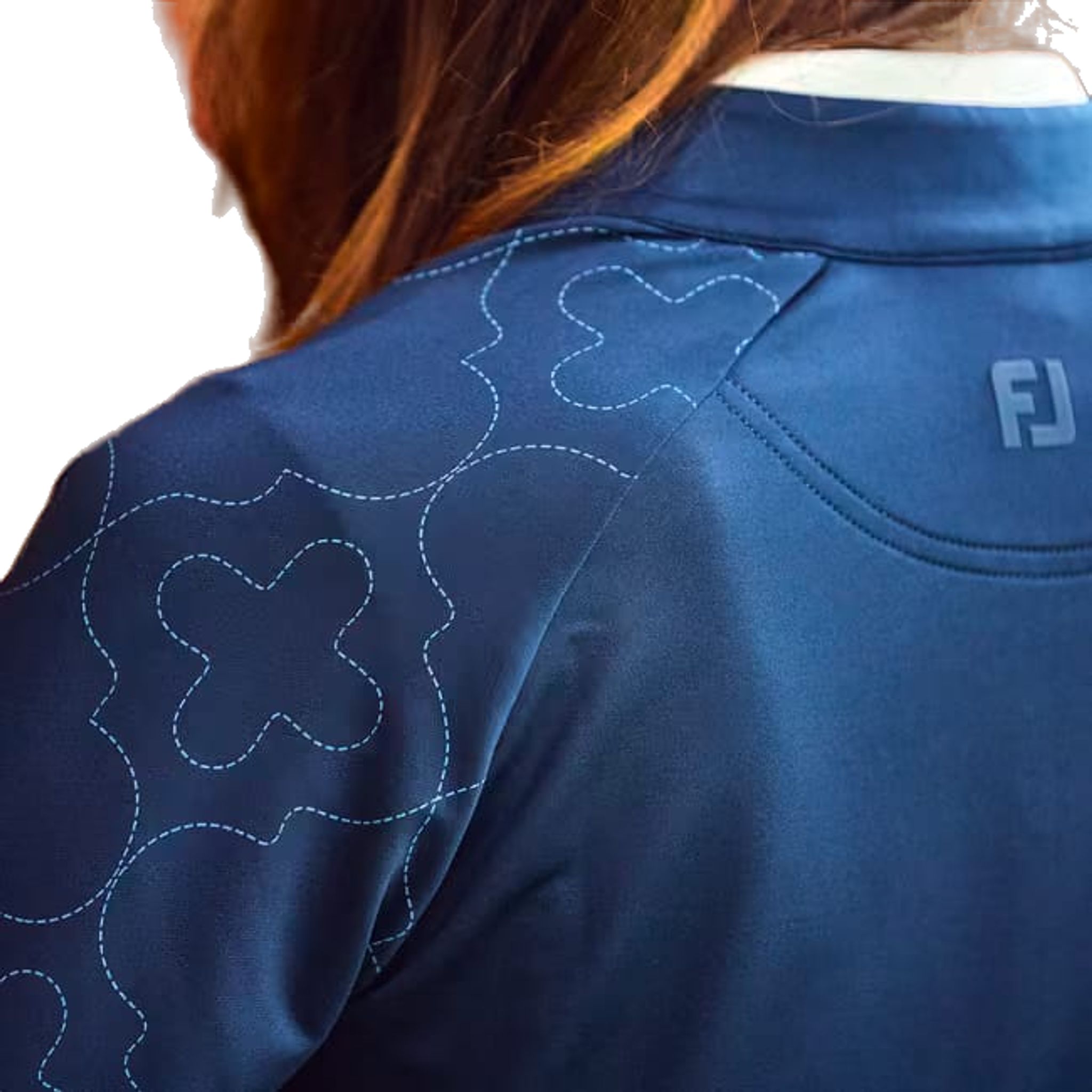 Footjoy Full Zip Printed Sleeve Midlayer Damen