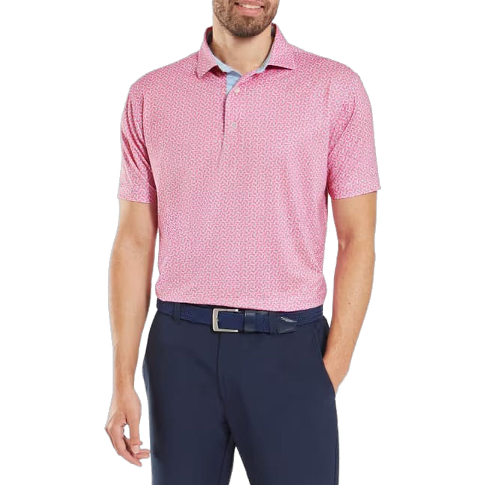 Footjoy Citrus Print Lisle Polo Herren