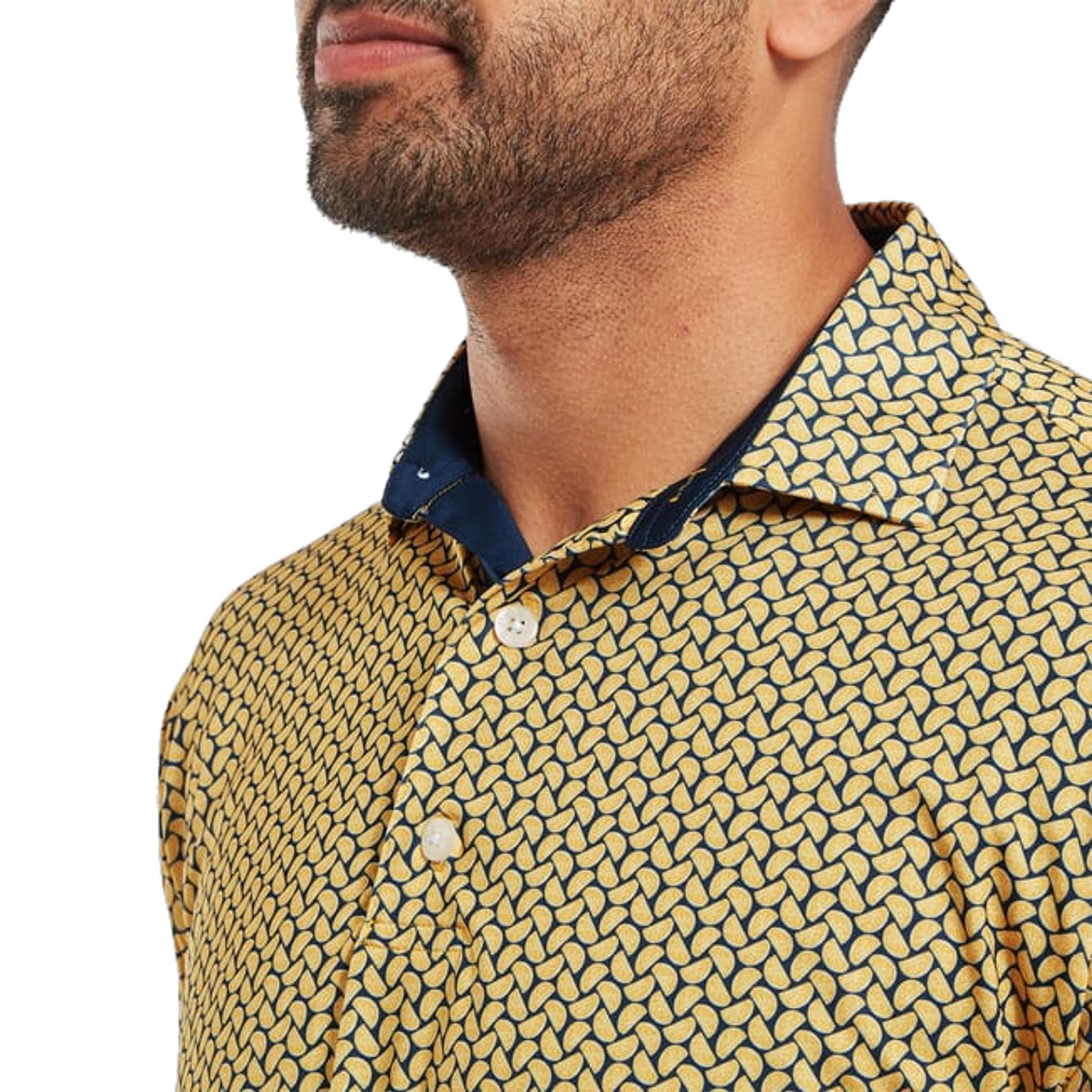 Footjoy Citrus Print Lisle Polo Herren