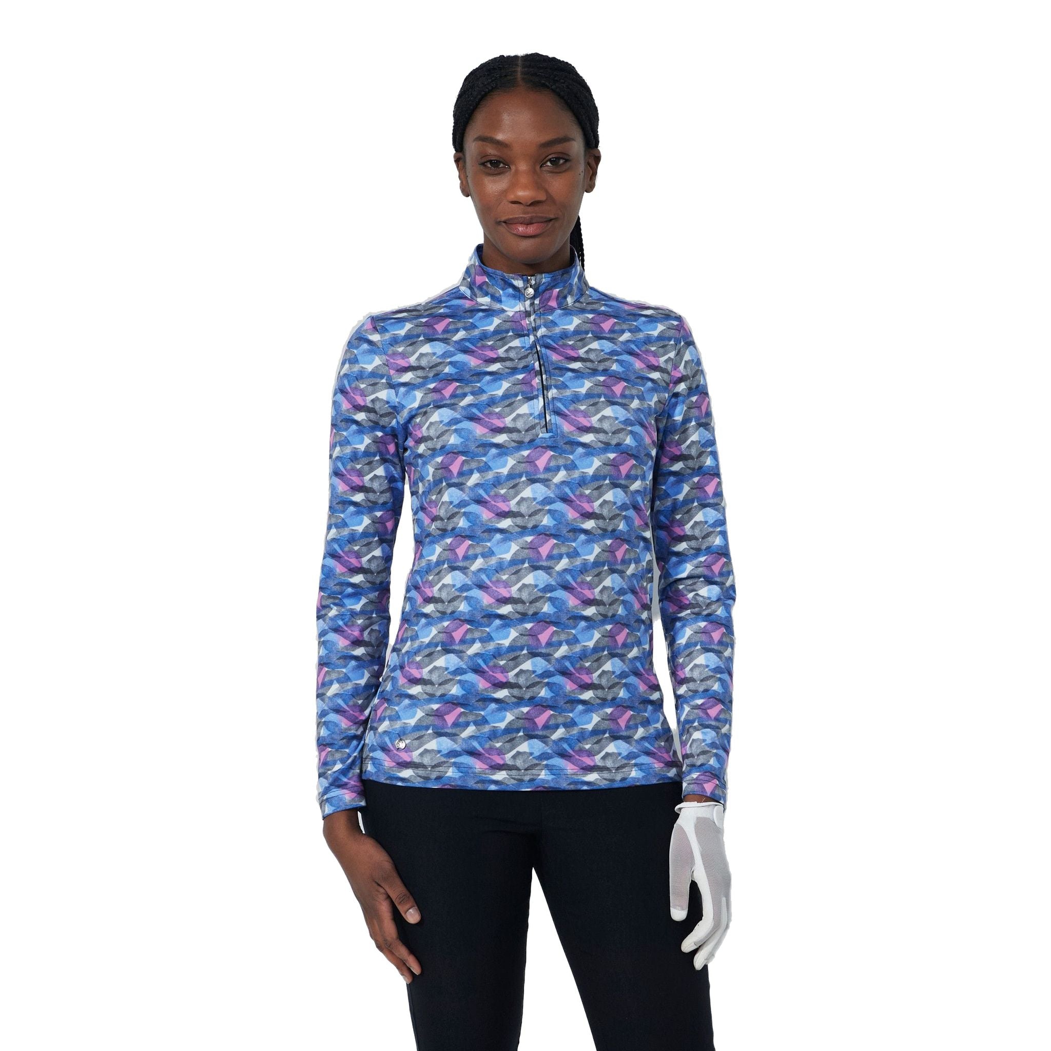 Daily Sports Print Peached Poloshirt Damen