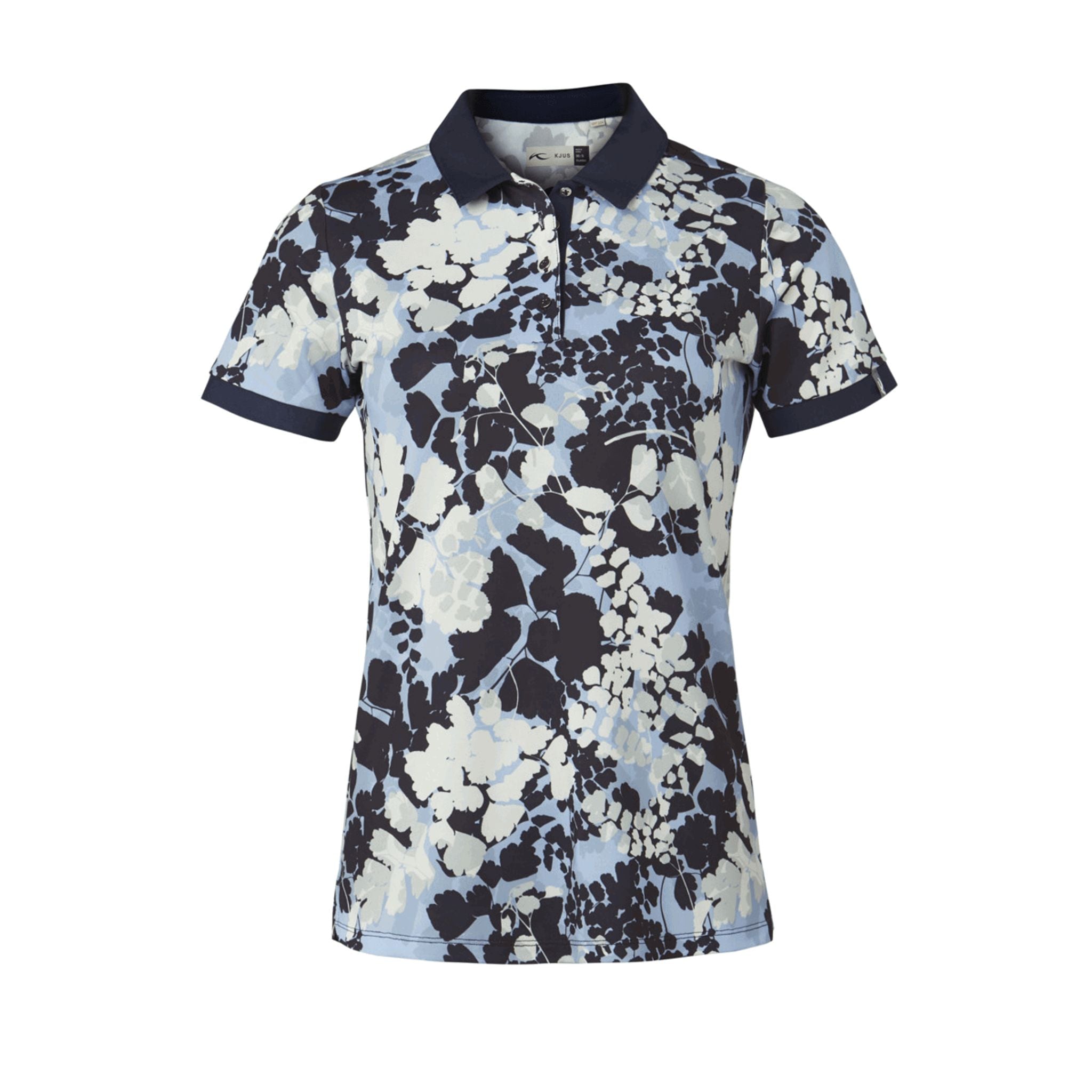 Kjus W Enya Printed SS Polo Atlanta Blue/White Damen