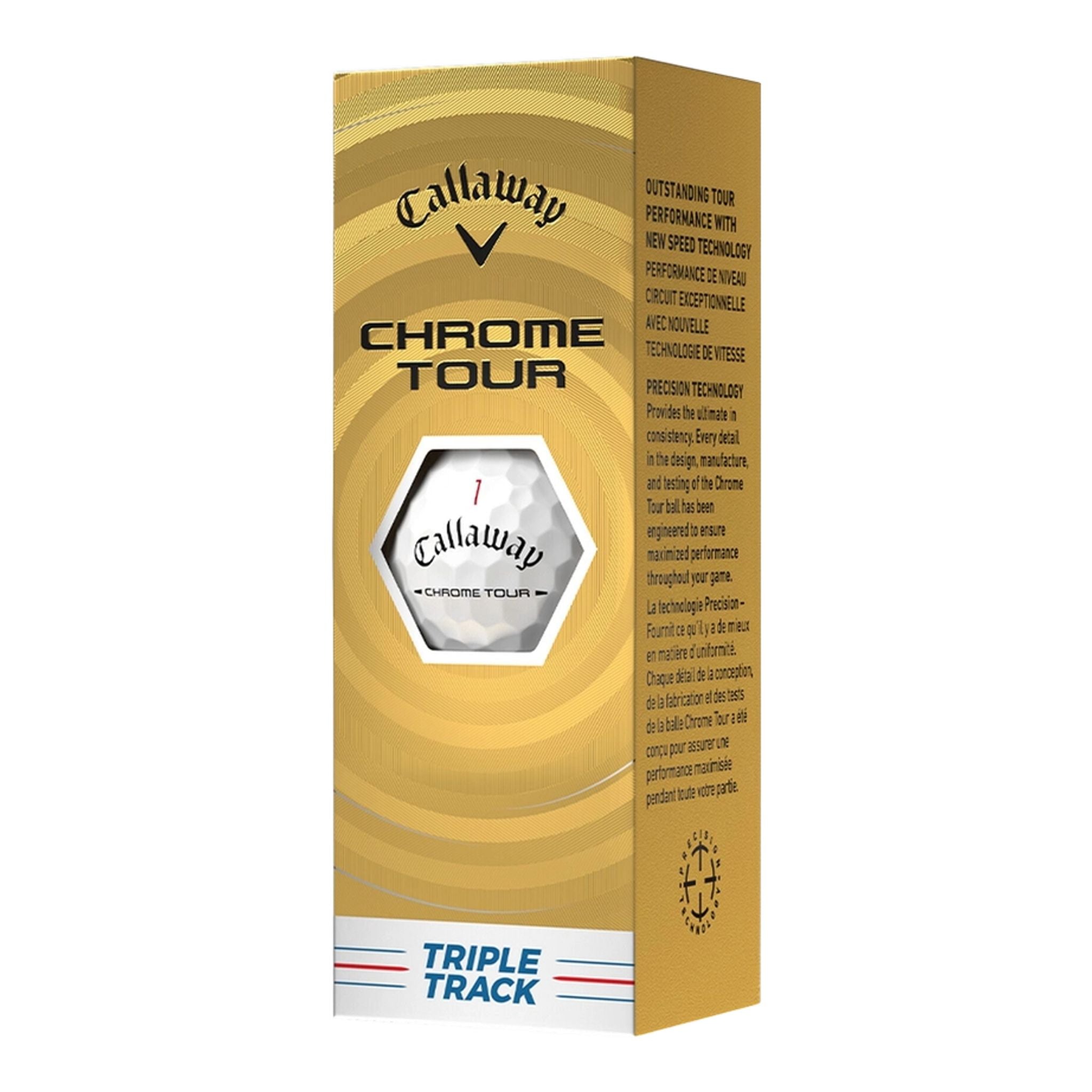 Žogice za golf Callaway Chrome Tour Triple Track (2026)