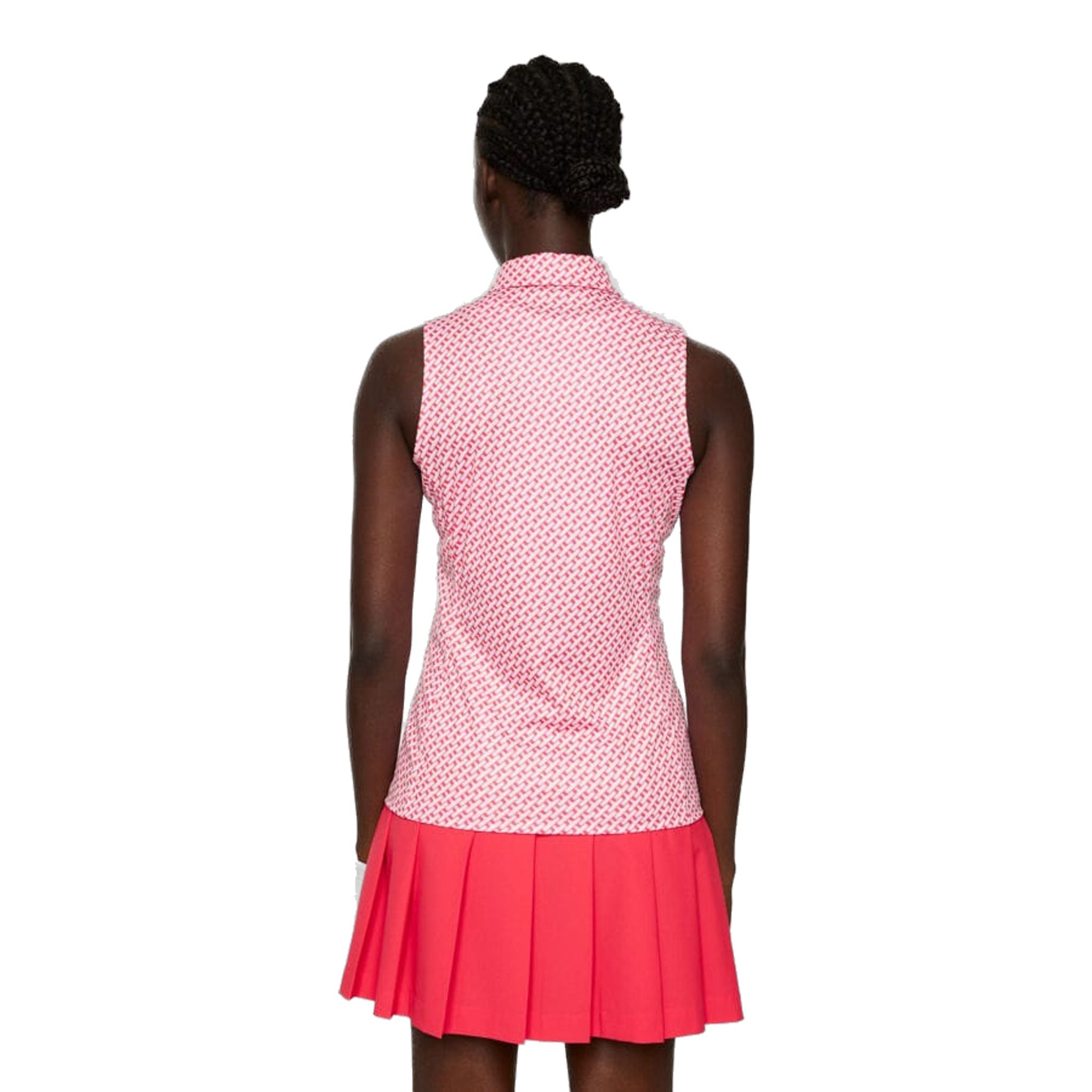 Ženska majica brez rokavov z dena potiskom J. Lindeberg