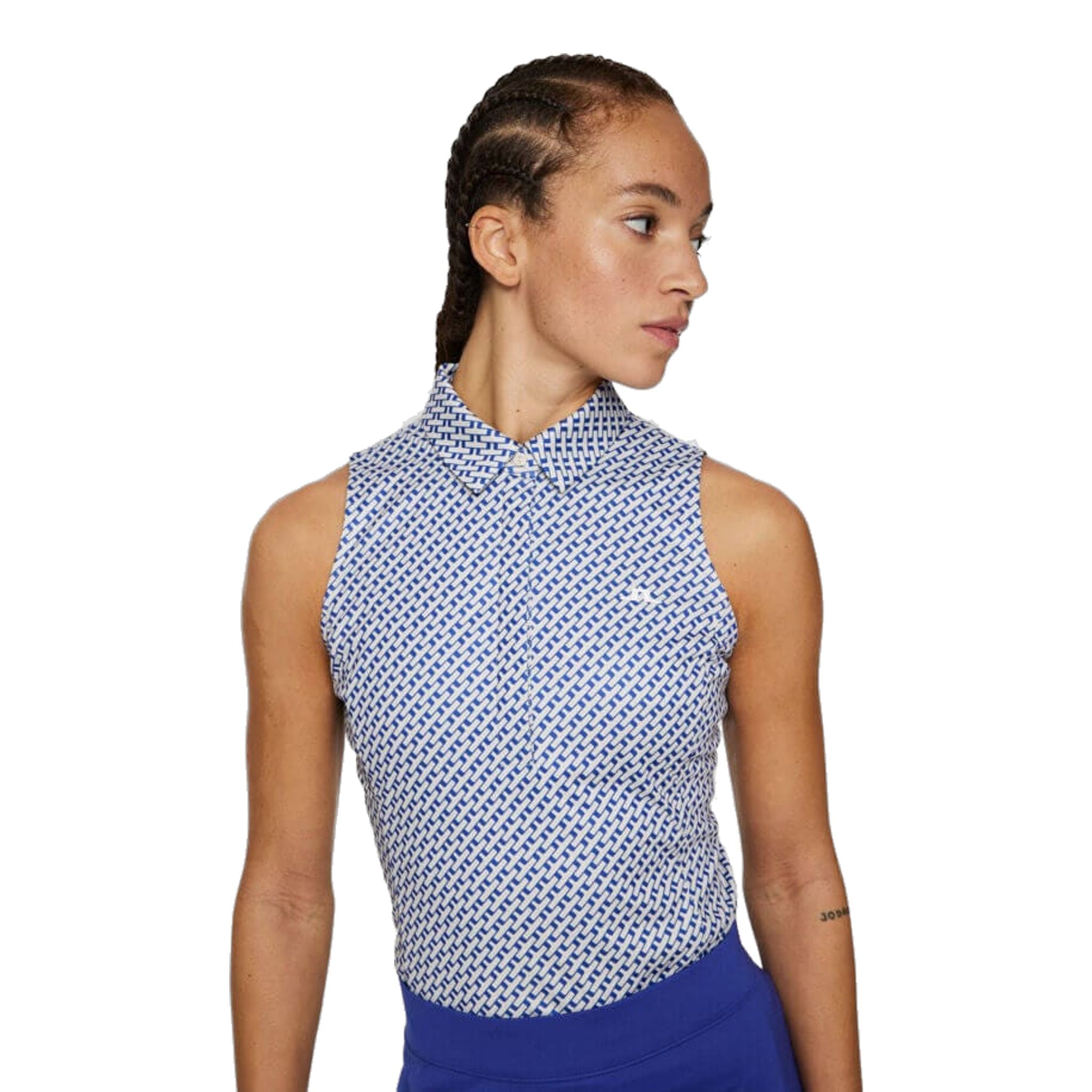 Ženska majica brez rokavov z dena potiskom J. Lindeberg