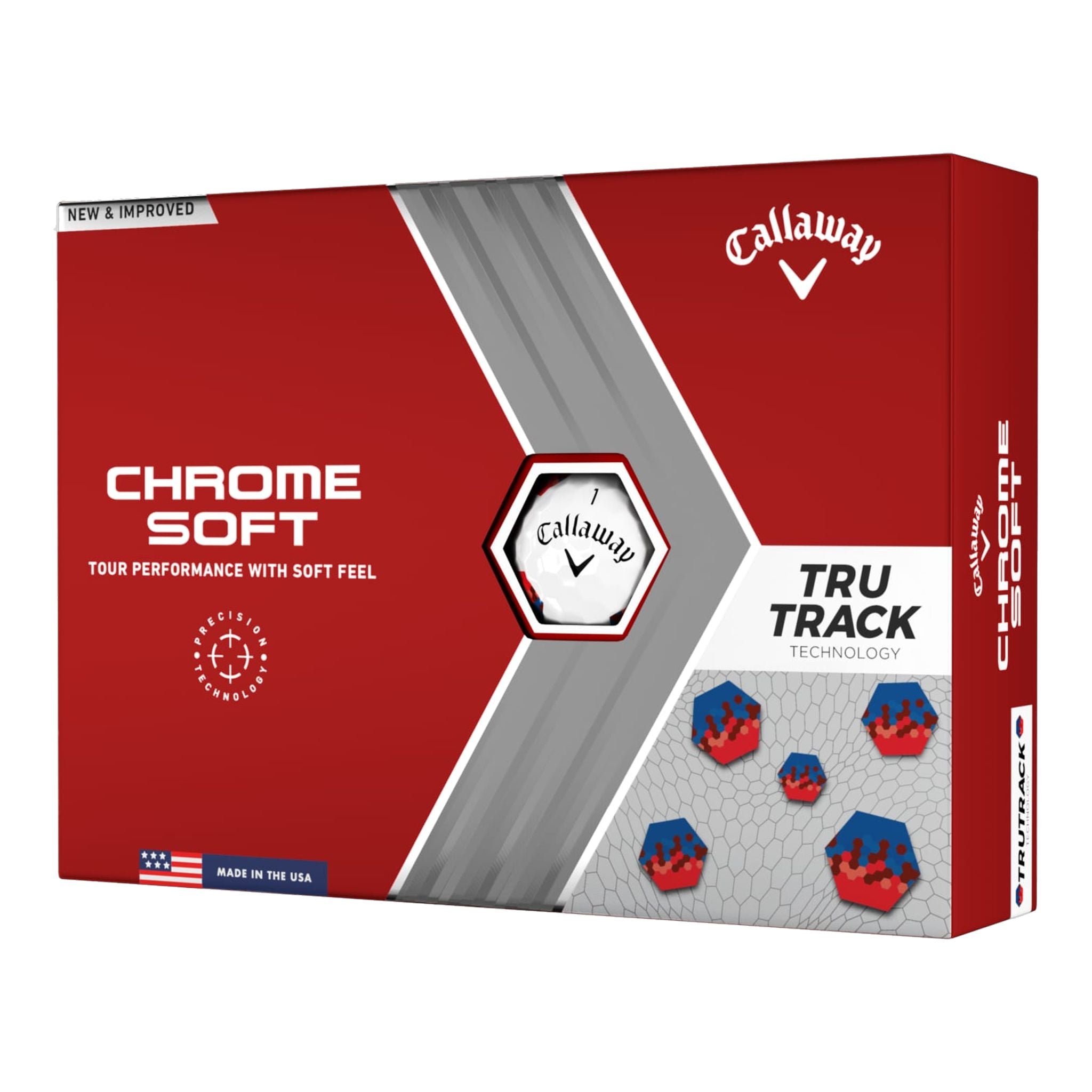Callaway Chrome Soft (22) [12 Balls] Truvis Red/Blue