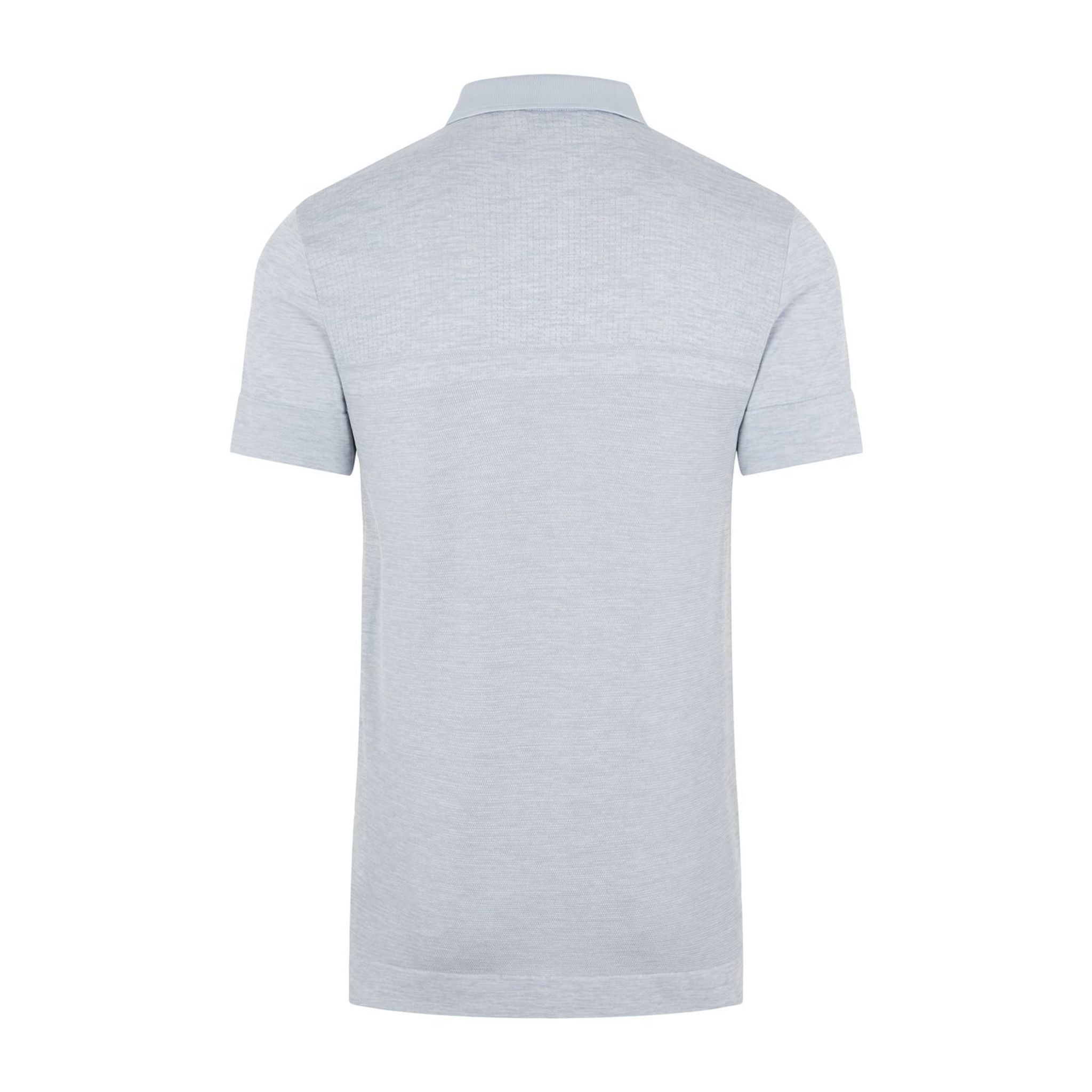 J. Lindeberg M Alfy Seamless SS Polo Stone Grey Melange Herren