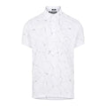 J. Lindeberg M Tour Tech Reg Fit Print SS Polo Slit White Herren