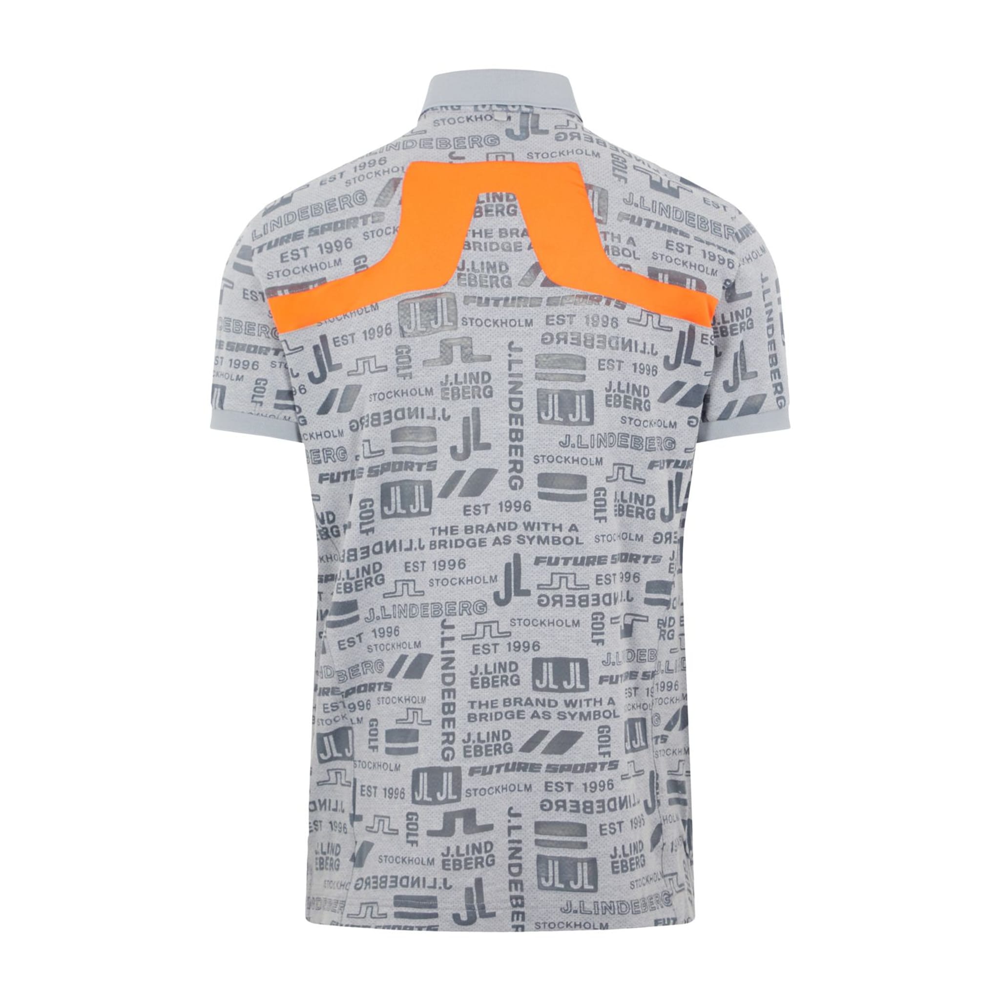 J. Lindeberg M Kv Regular Fit SS Polo Print JL Future Grey Herren