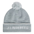 J. Lindeberg Stripe Beanie Herren Light Grey Melange Herren